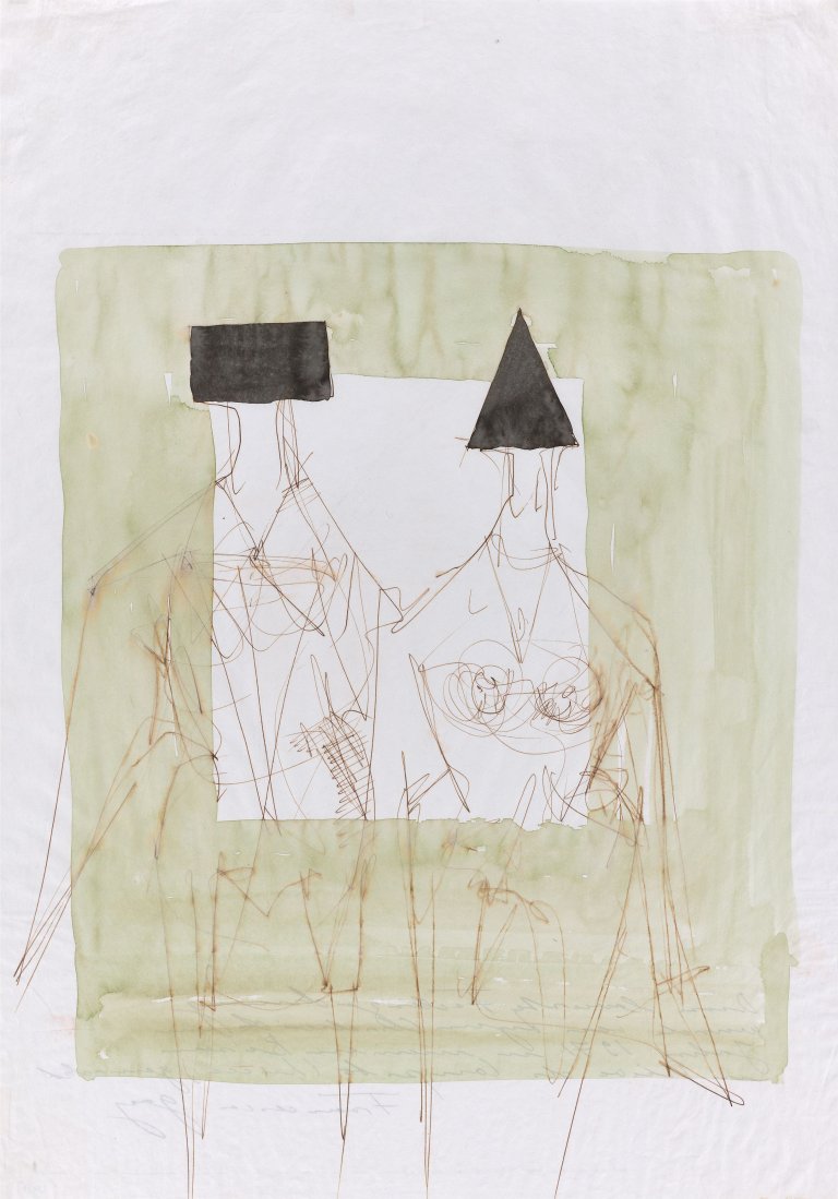 Auf diesem Bild ist das folgende Kunstwerk zu sehen: Lynn Chadwick. „Sitting Couple“. 1971.
