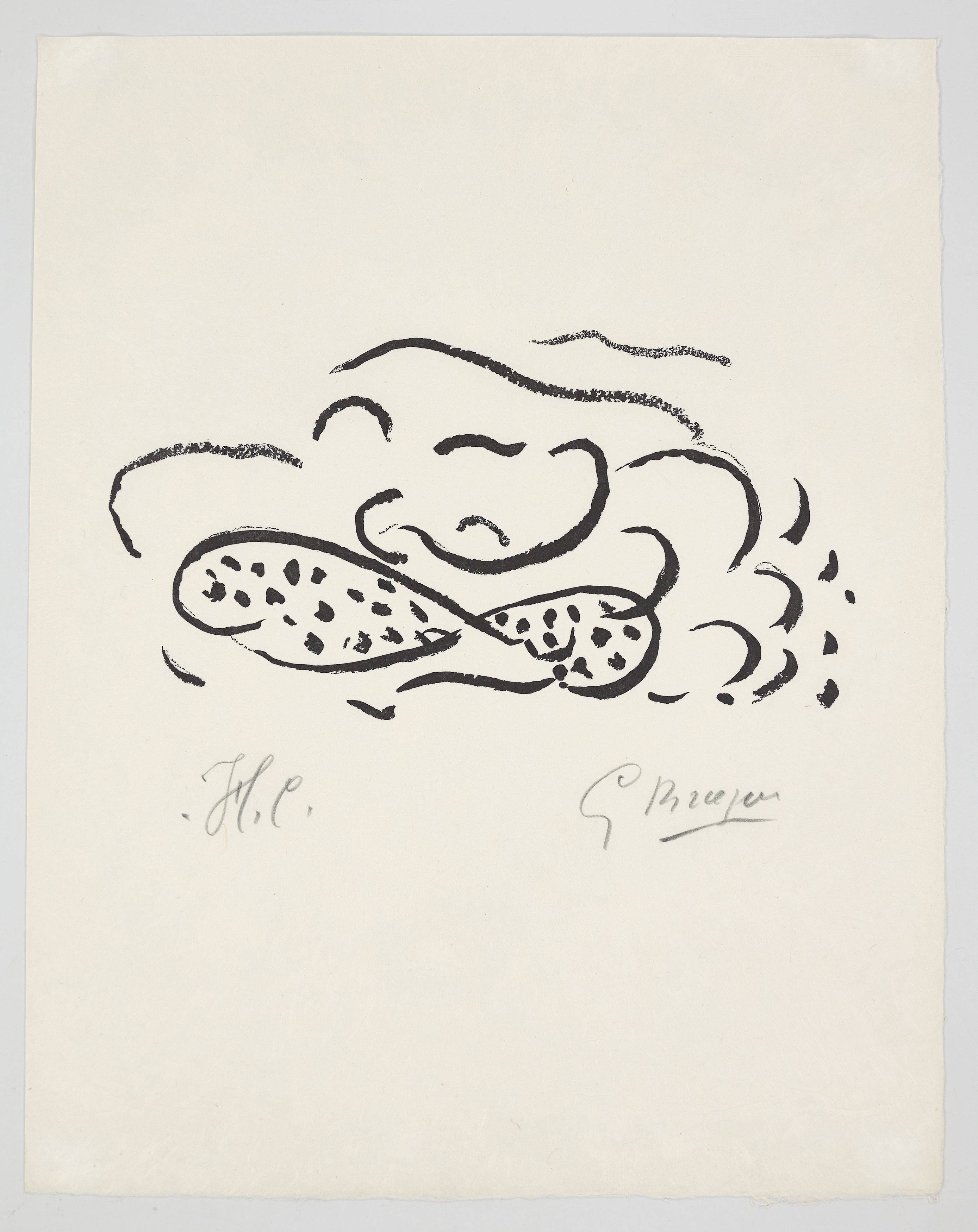 This picture shows the following artwork: Georges Braque. From: ”Si je mourais là-bas”. 1962.