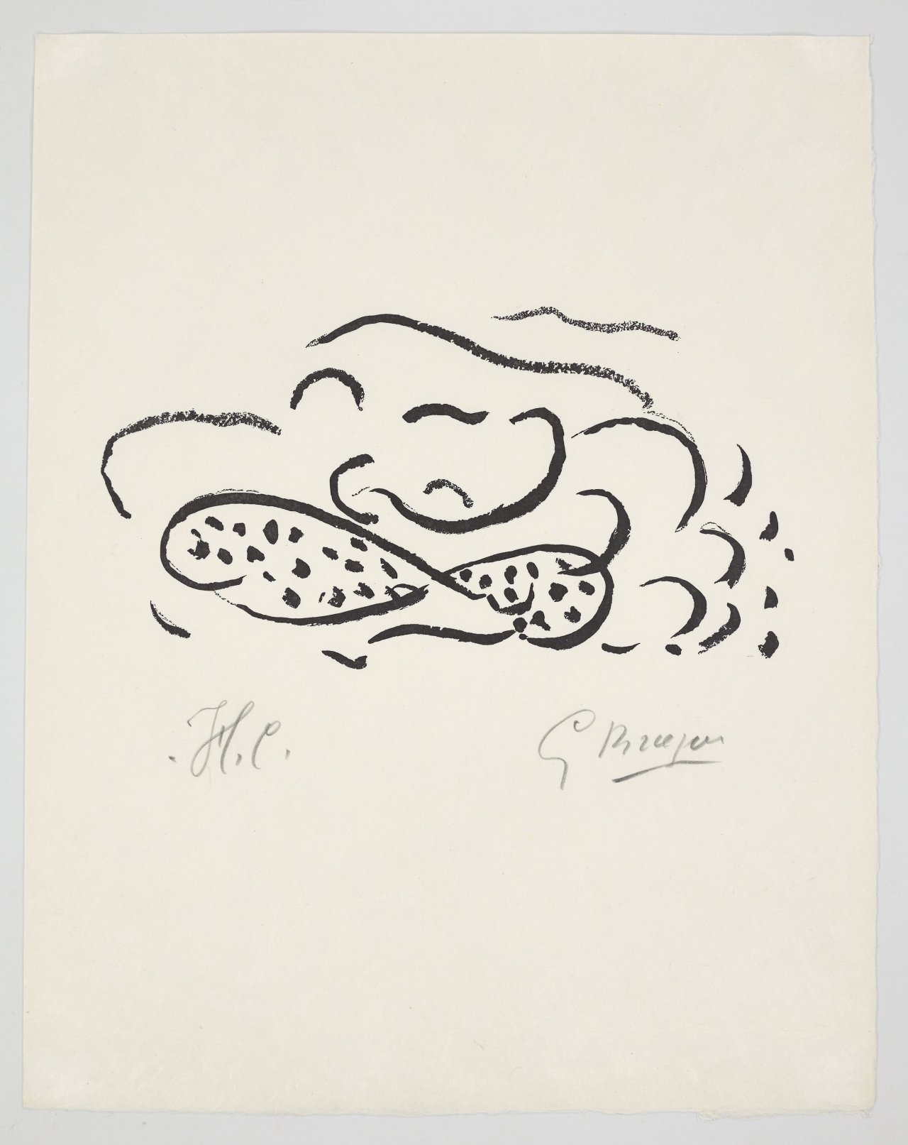 This picture shows the following artwork: Georges Braque. From: ”Si je mourais là-bas”. 1962.
