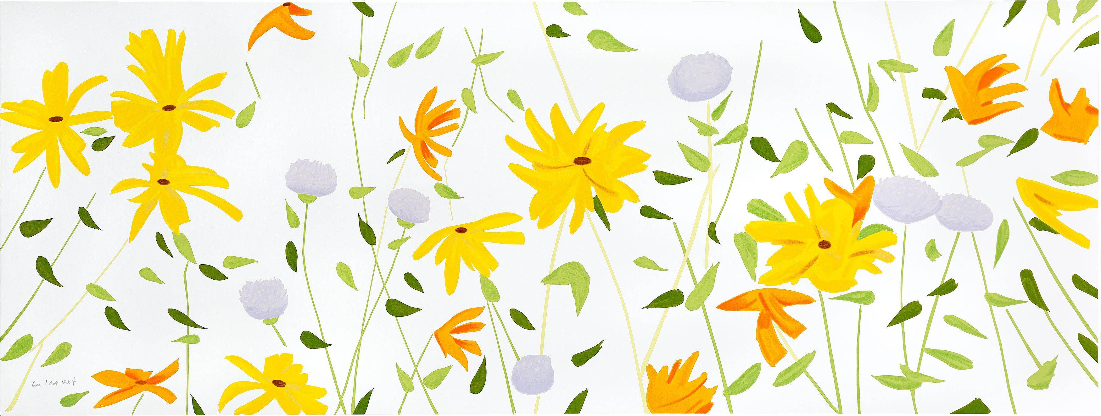 Auf diesem Bild ist das folgende Kunstwerk zu sehen: Alex Katz. „Summer Flowers“. 2018.