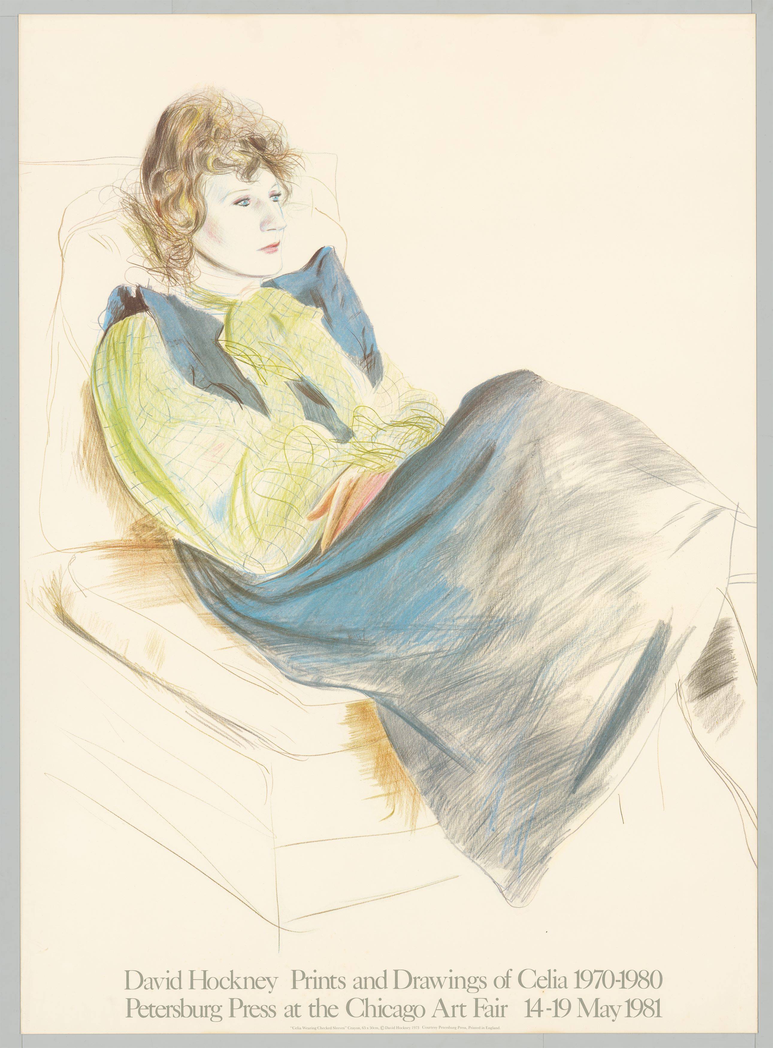 Auf diesem Bild ist das folgende Kunstwerk zu sehen: David Hockney. David Hockney Ausstellungsplakate von 1969, 1980 und 1981. 1969 bis 1981.