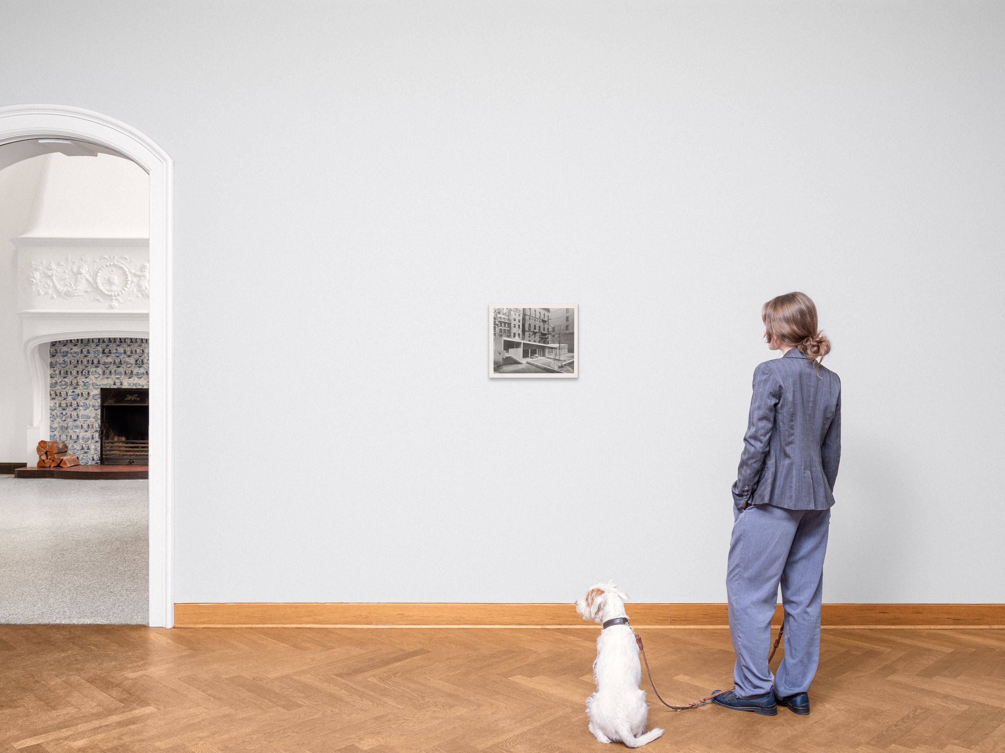 This picture shows the following artwork: Ezra Stoller. The House in the Museum Garden, Museum of Modern Art / Marcel Breuer (1949), New York, NY. 1949.
