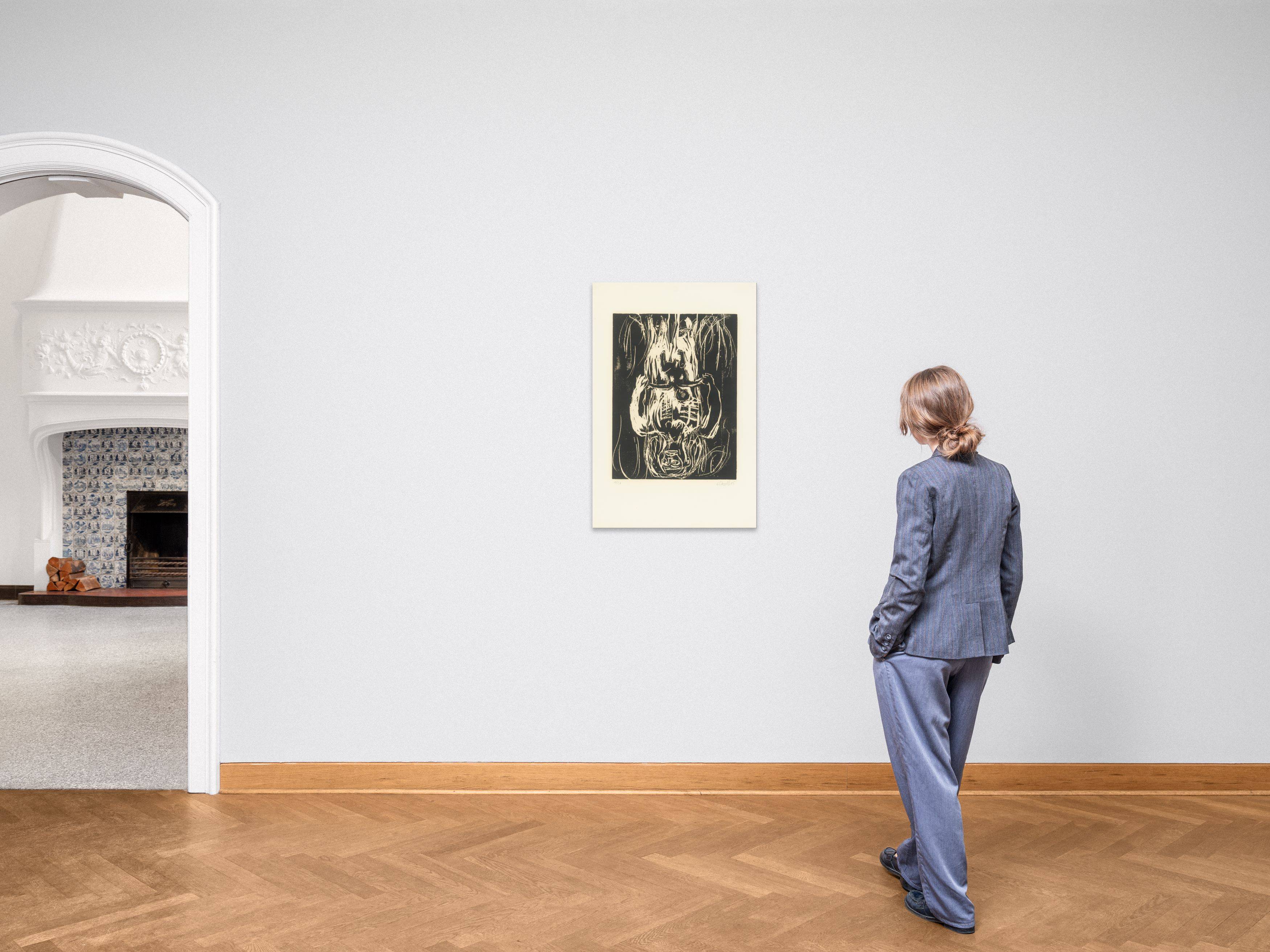 Auf diesem Bild ist das folgende Kunstwerk zu sehen: Georg Baselitz. „Rote Mutter, schwarzes Kind“. 1985/86.