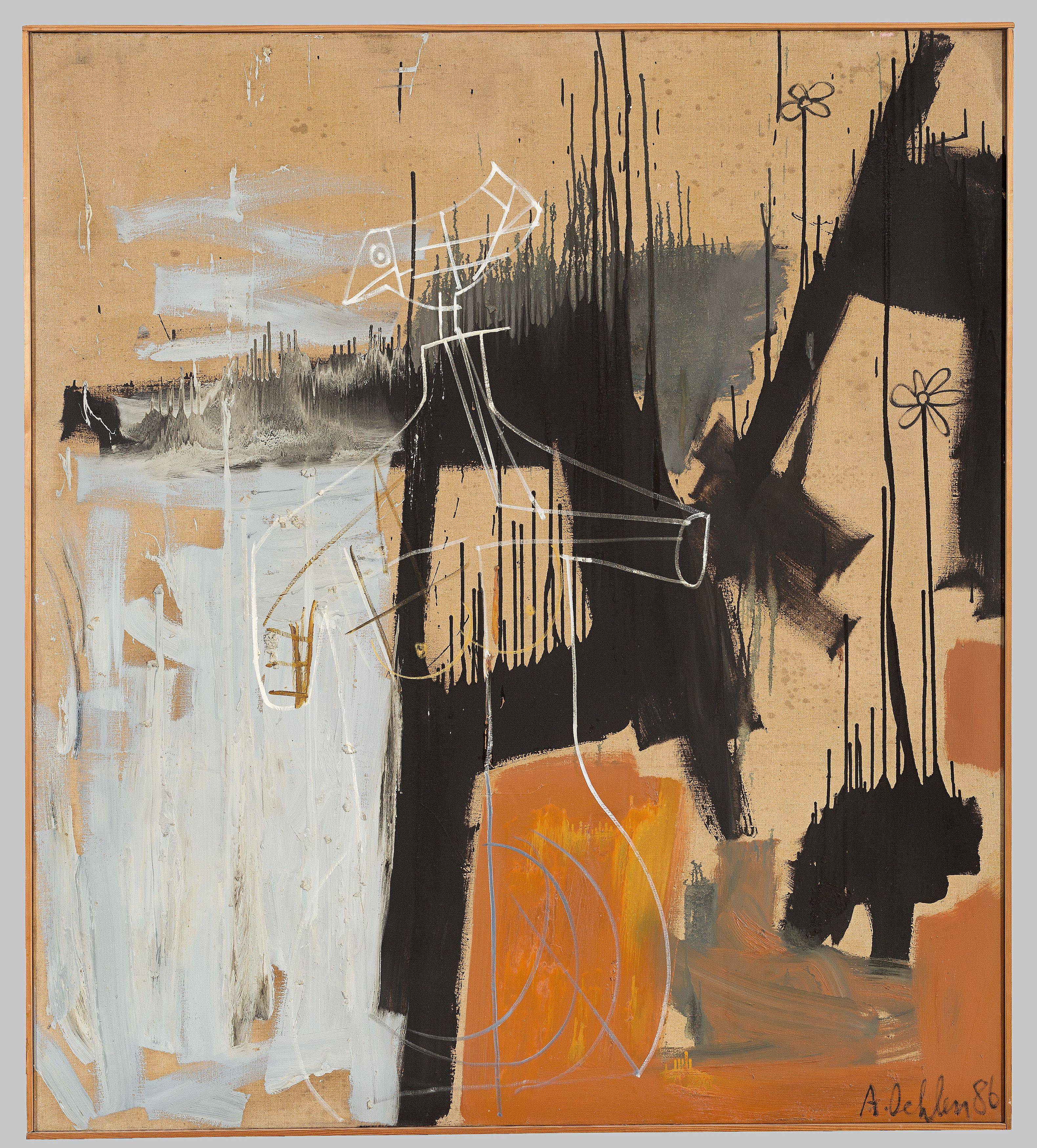 Auf diesem Bild ist das folgende Kunstwerk zu sehen: Albert Oehlen. Ohne Titel. 1986.