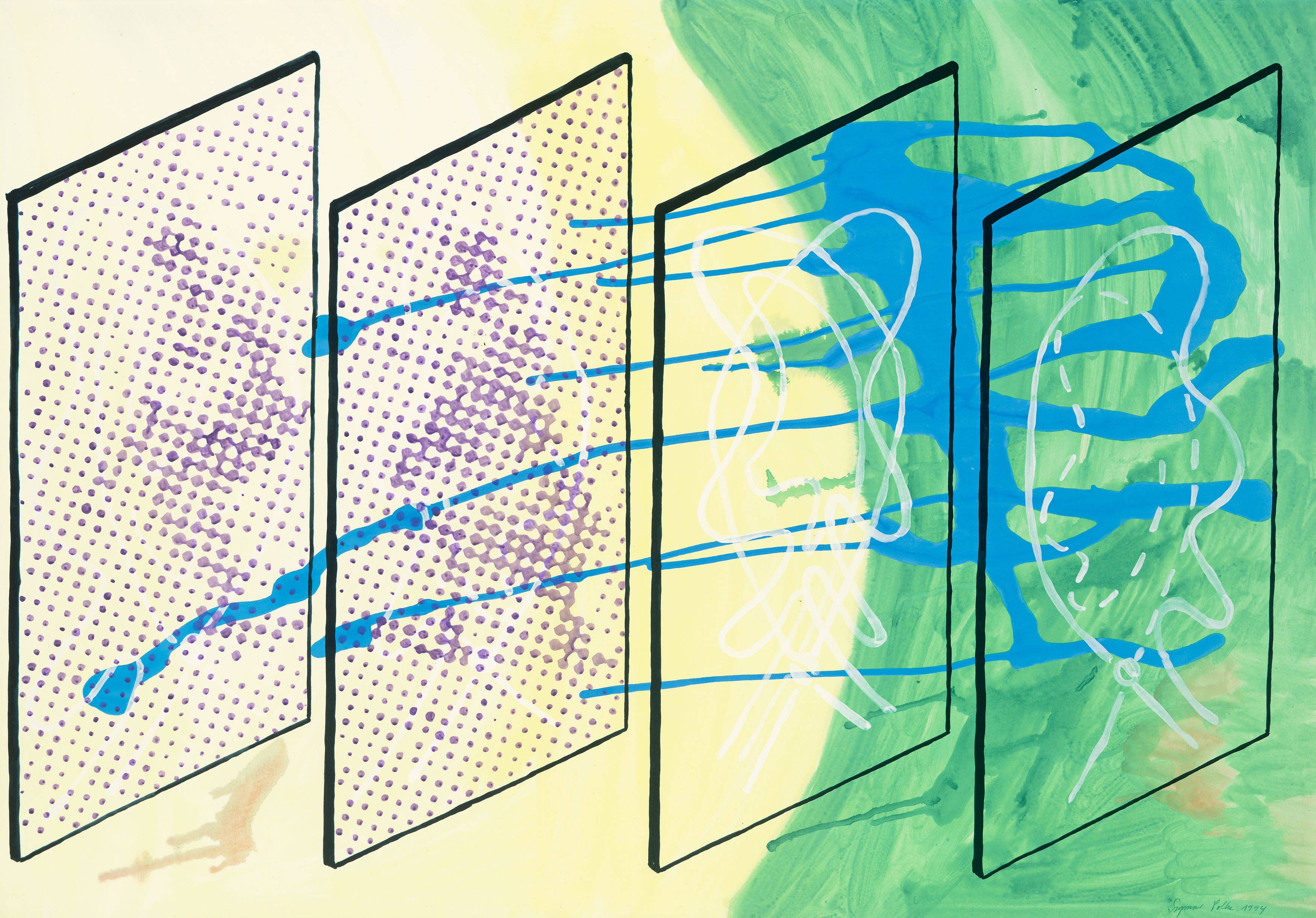 This picture shows the following artwork: Sigmar Polke. ”Ohne Titel [Mönchengladbach 1992]”. 1994.