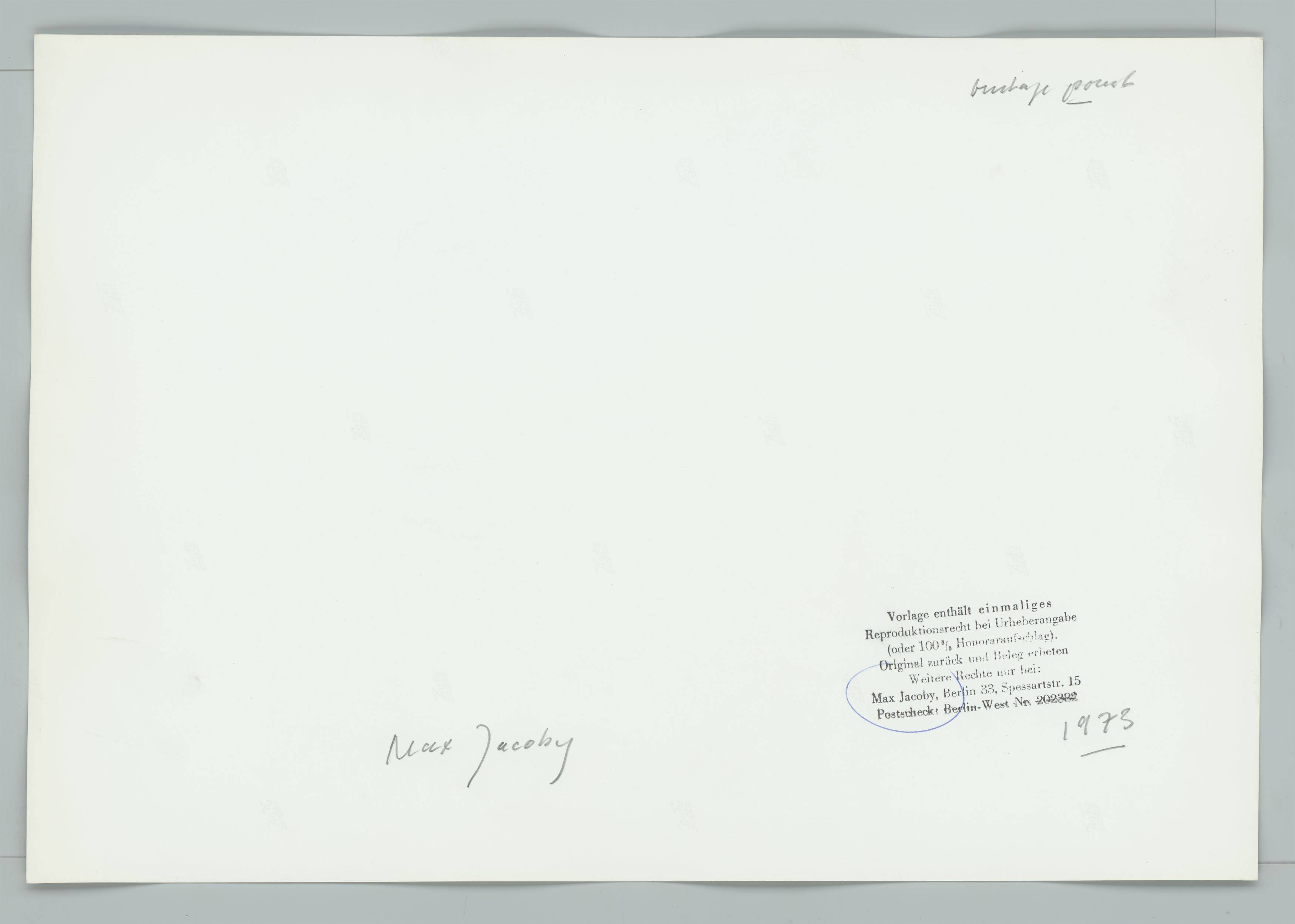 Auf diesem Bild ist das folgende Kunstwerk zu sehen: Max Jacoby (d.i. Max Moshe Jacoby). Berliner Mauer am Potsdamer Platz. 1973.