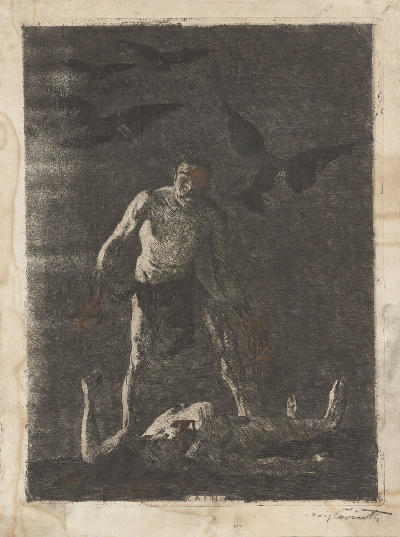 This picture shows the following artwork: Lovis Corinth. ”Kain”. 1895.