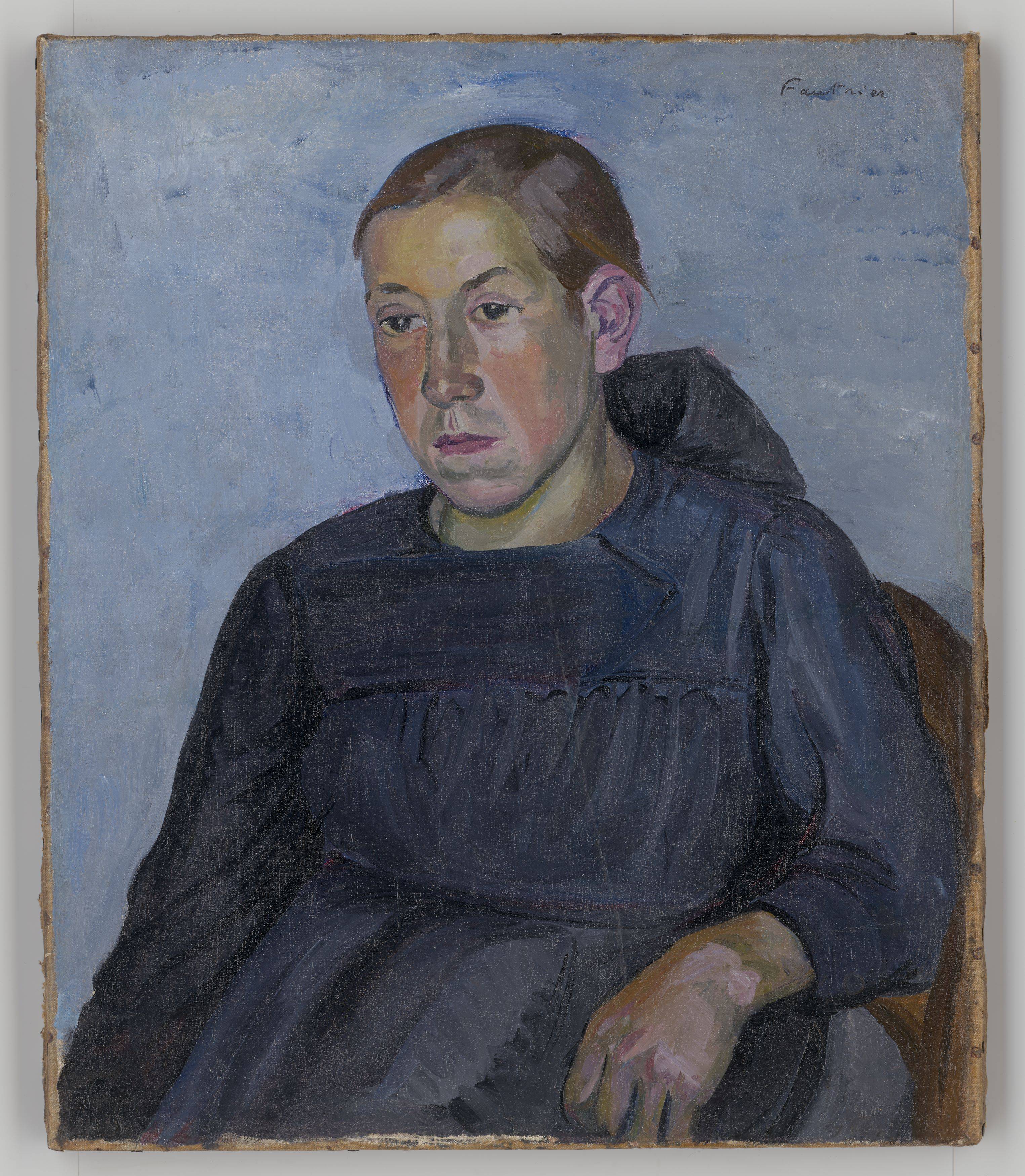 This picture shows the following artwork: Jean Fautrier. ”Portrait de jeune fille”. 1922.