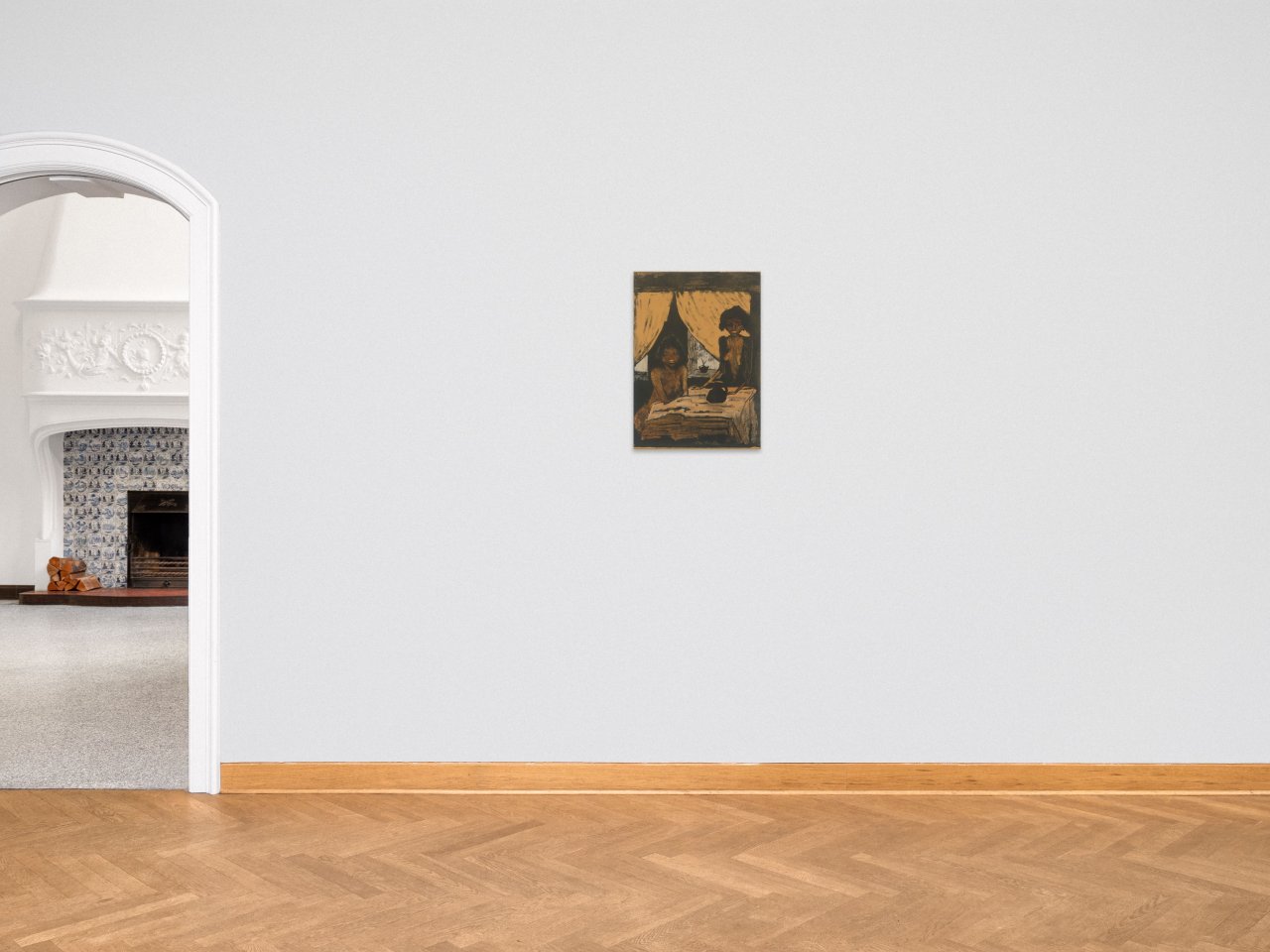 This picture shows the following artwork: Otto Mueller. ”Zwei Zigeunermädchen im Wohnraum”. 1926/27.