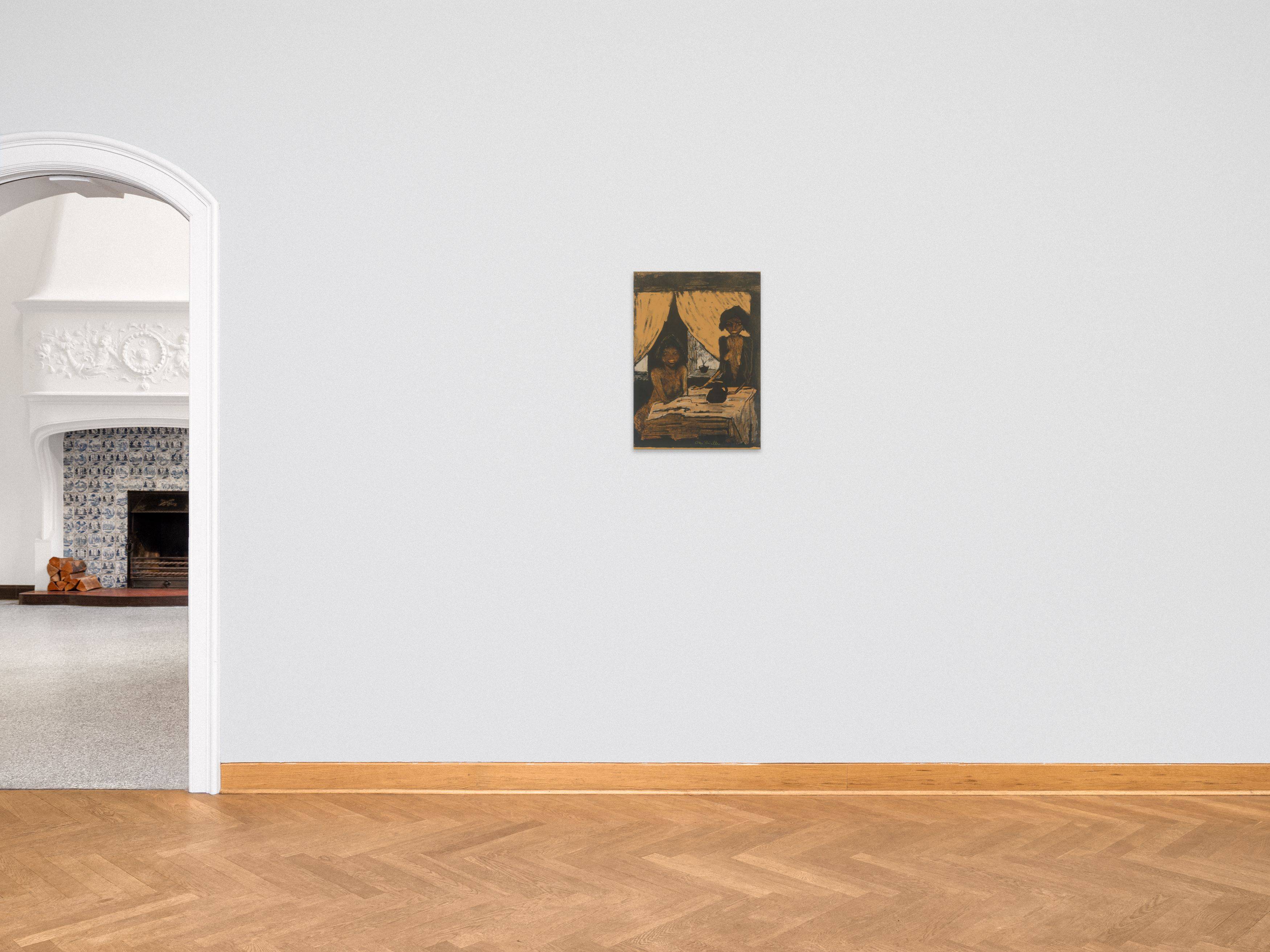 This picture shows the following artwork: Otto Mueller. ”Zwei Zigeunermädchen im Wohnraum”. 1926/27.