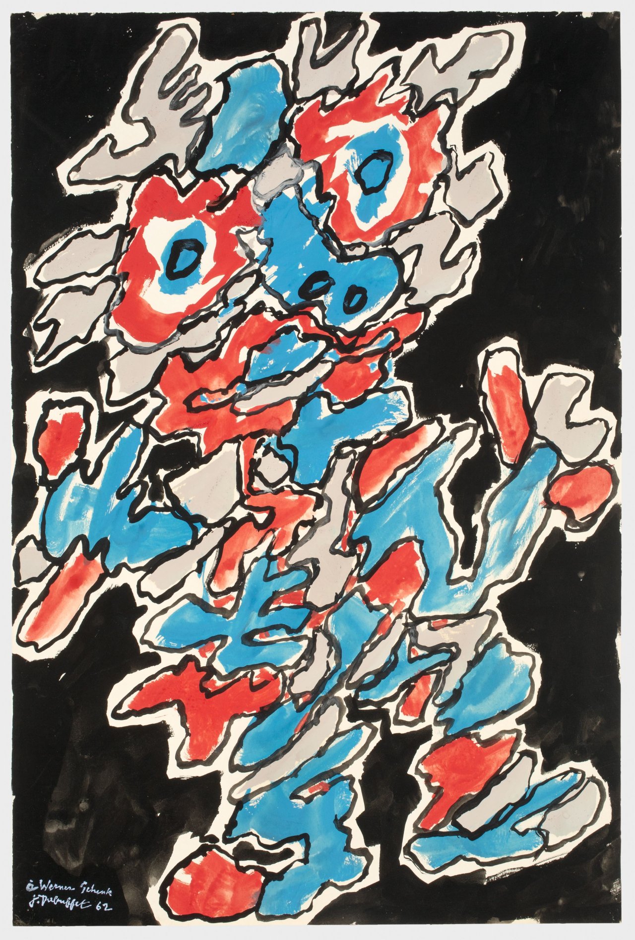 Auf diesem Bild ist das folgende Kunstwerk zu sehen: Jean Dubuffet. „Personnage des ‚Légendes‘“. 1962.