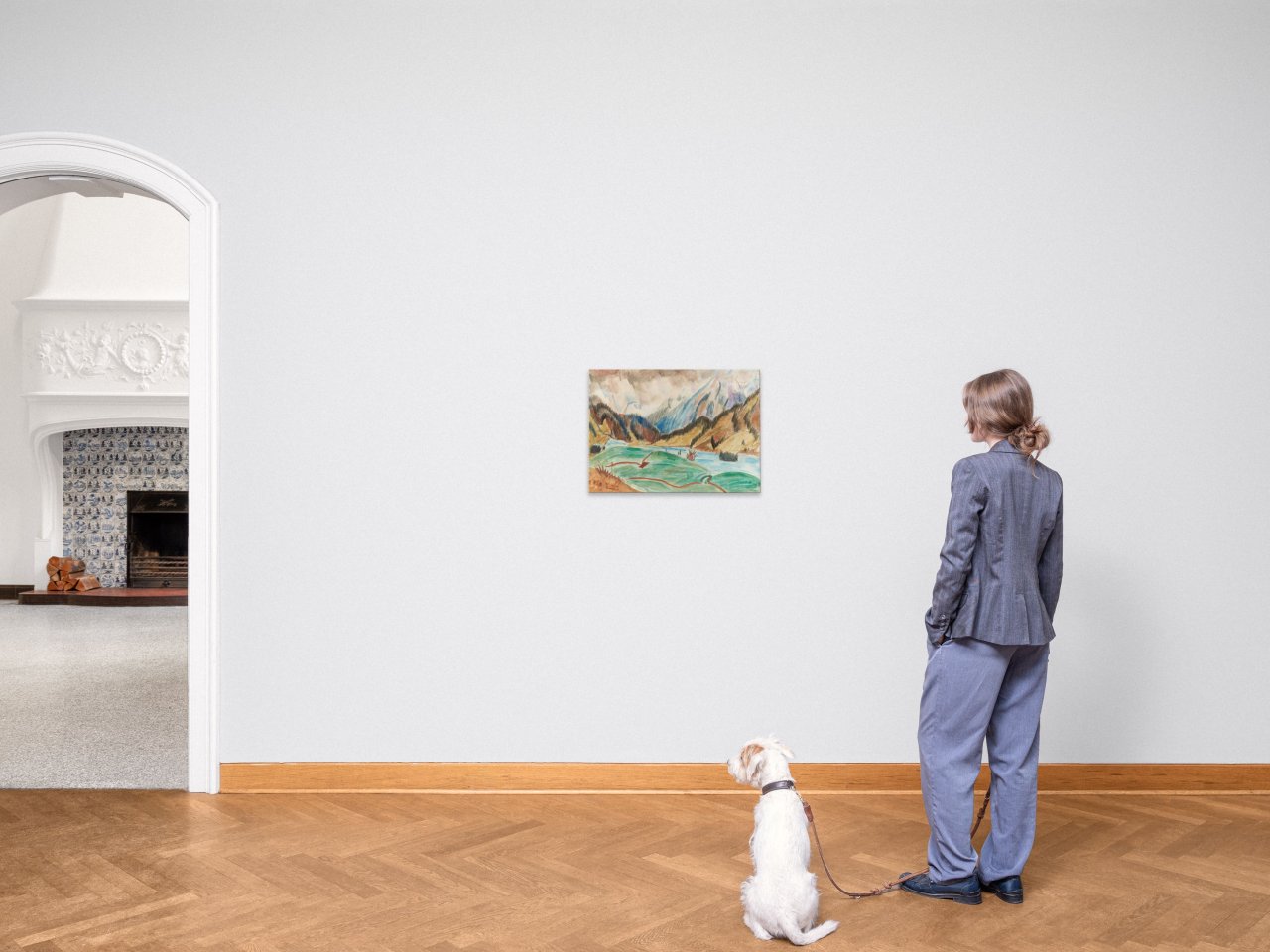 This picture shows the following artwork: Erich Heckel. River landscape. Circa 1921.