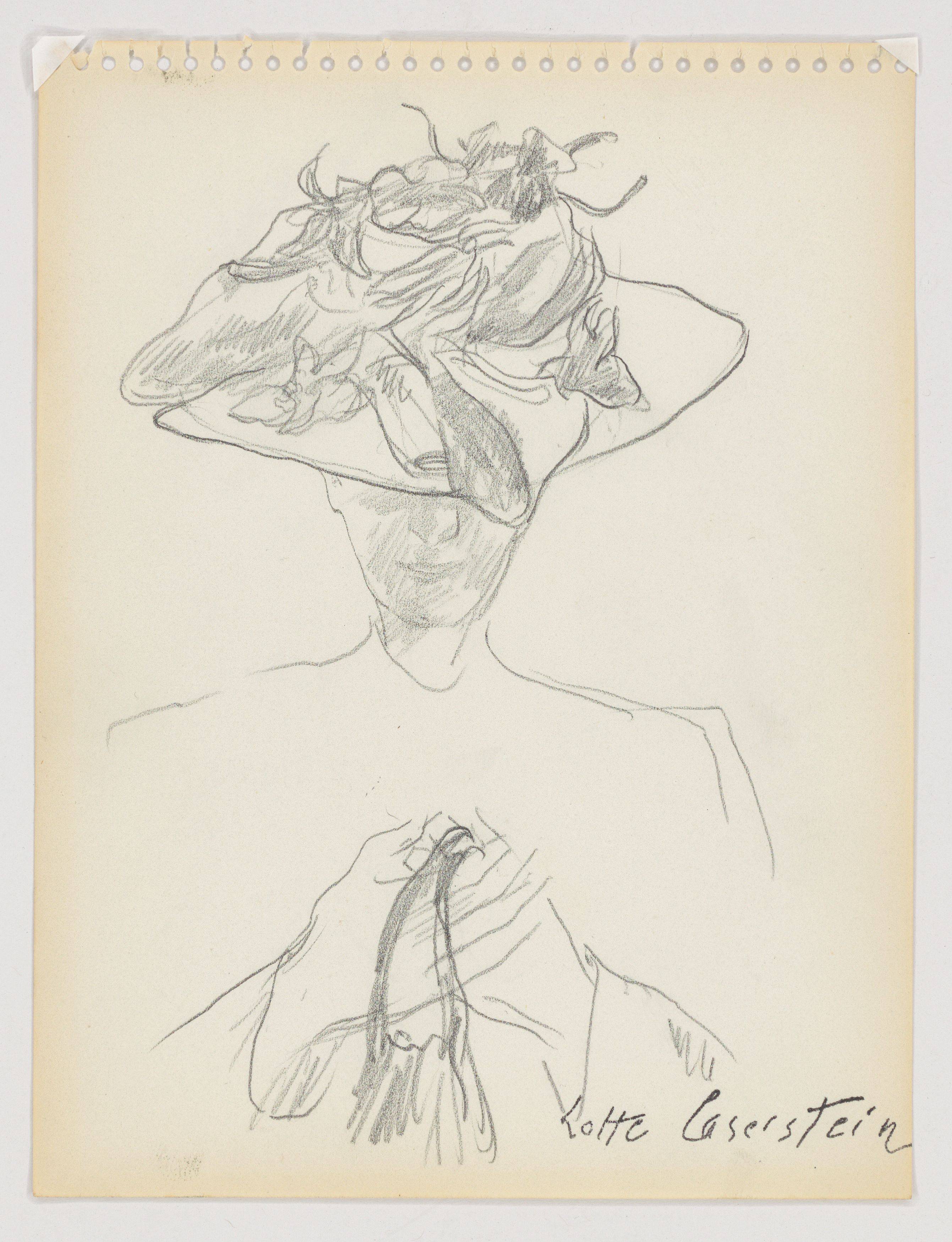 This picture shows the following artwork: Lotte Laserstein. Woman with hat. Presumably 1930/40s.