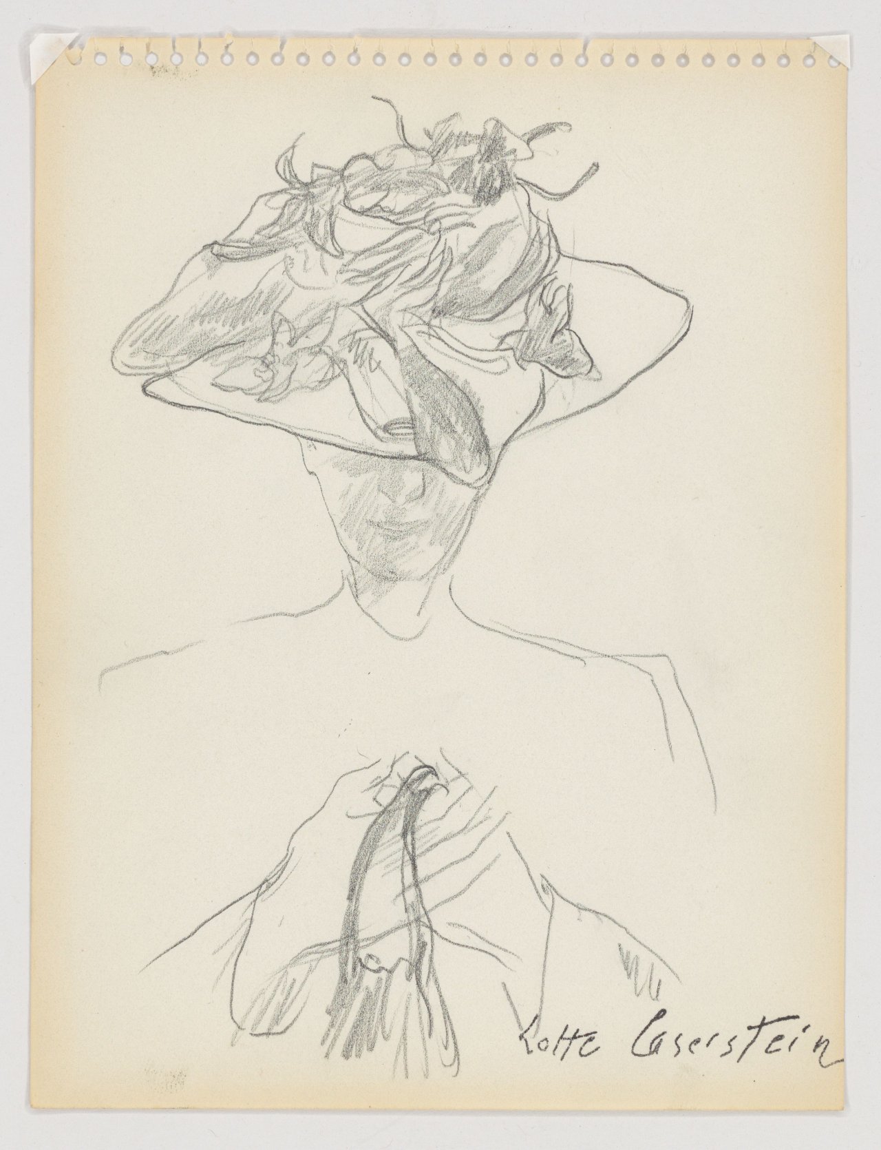 This picture shows the following artwork: Lotte Laserstein. Woman with hat. Presumably 1930/40s.