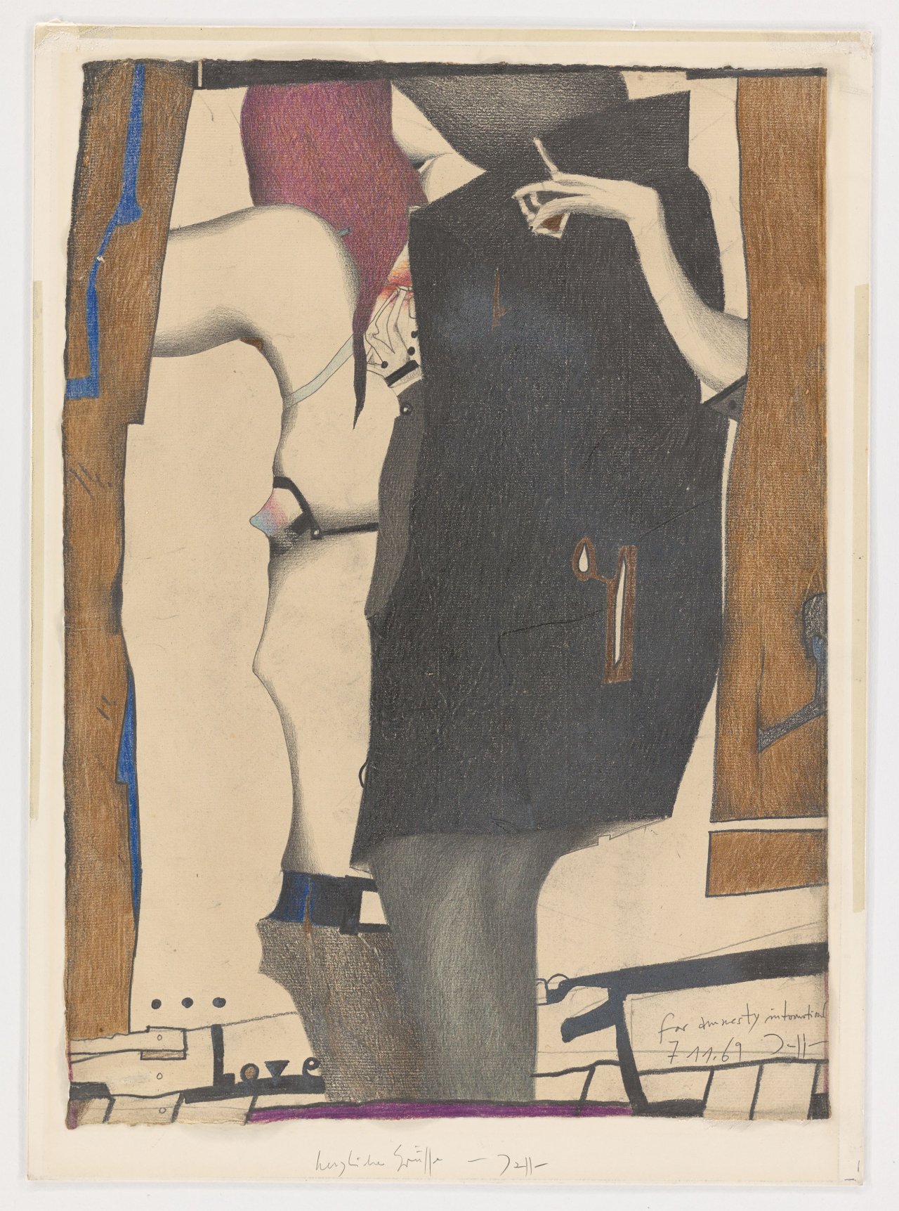 This picture shows the following artwork: Horst Janssen. Untitled (for amnesty international). 1969.