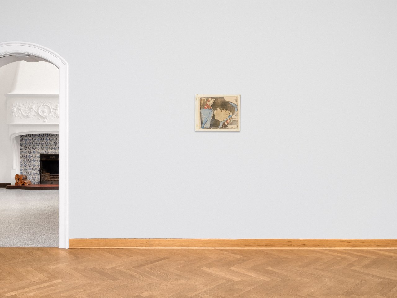 This picture shows the following artwork: Max Kaus. ”Schlafendes Mädchen I”. Circa 1924.