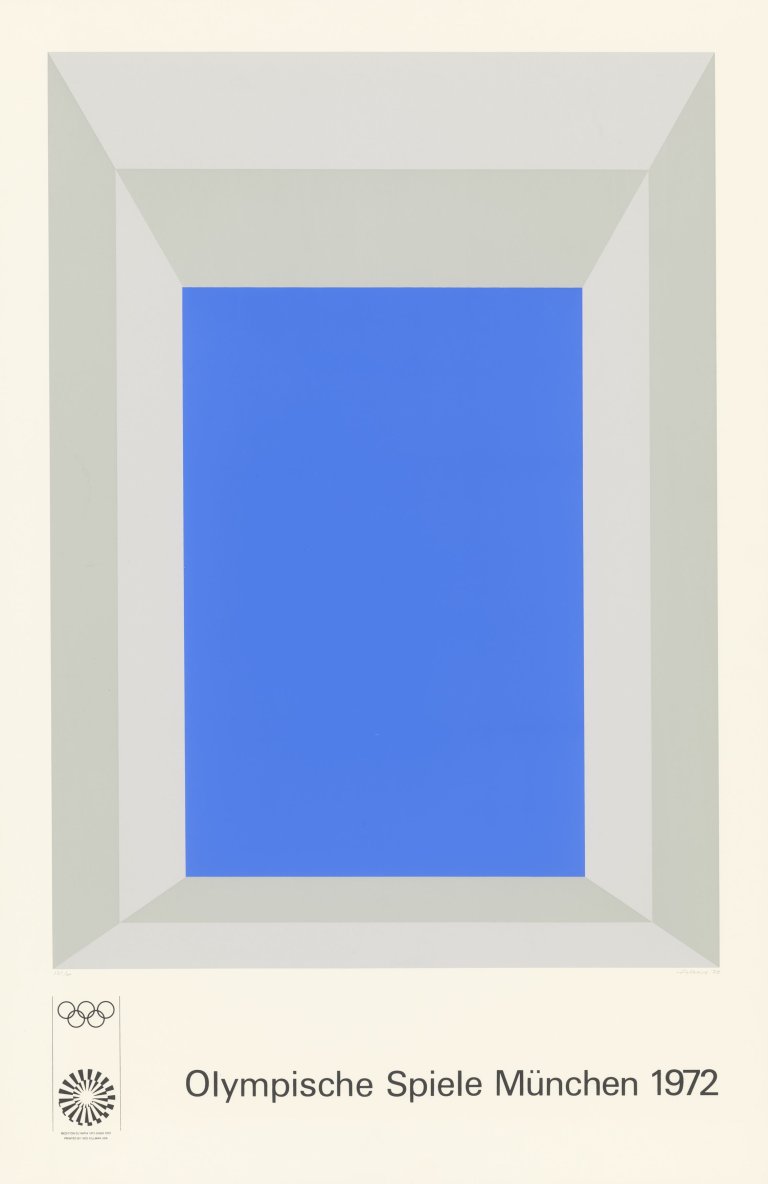 This picture shows the following artwork: Josef Albers. ”Olympische Spiele München 1972”. 1970/72.