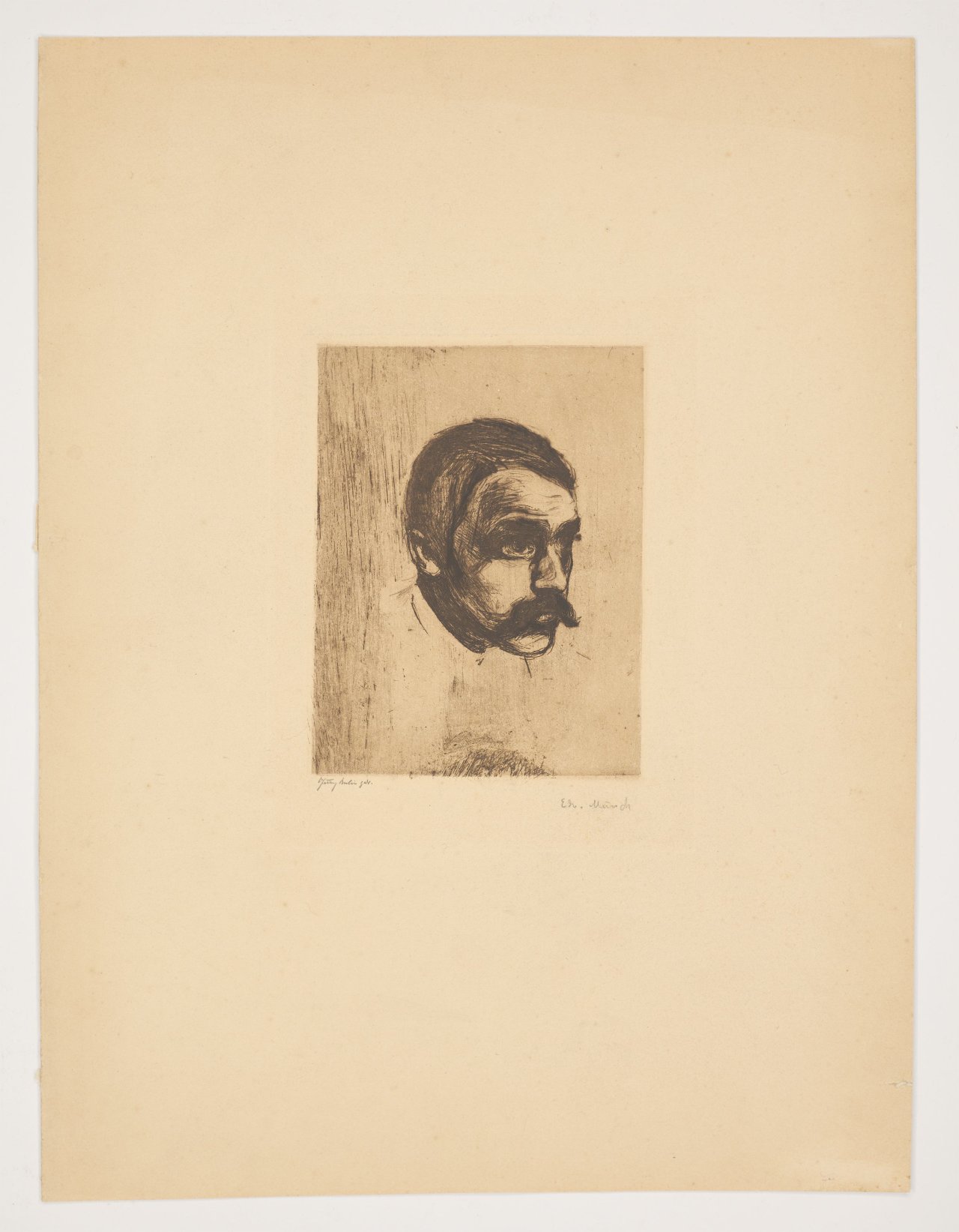 This picture shows the following artwork: Edvard Munch. ”Sigbjørn Obsfelder”. 1897.