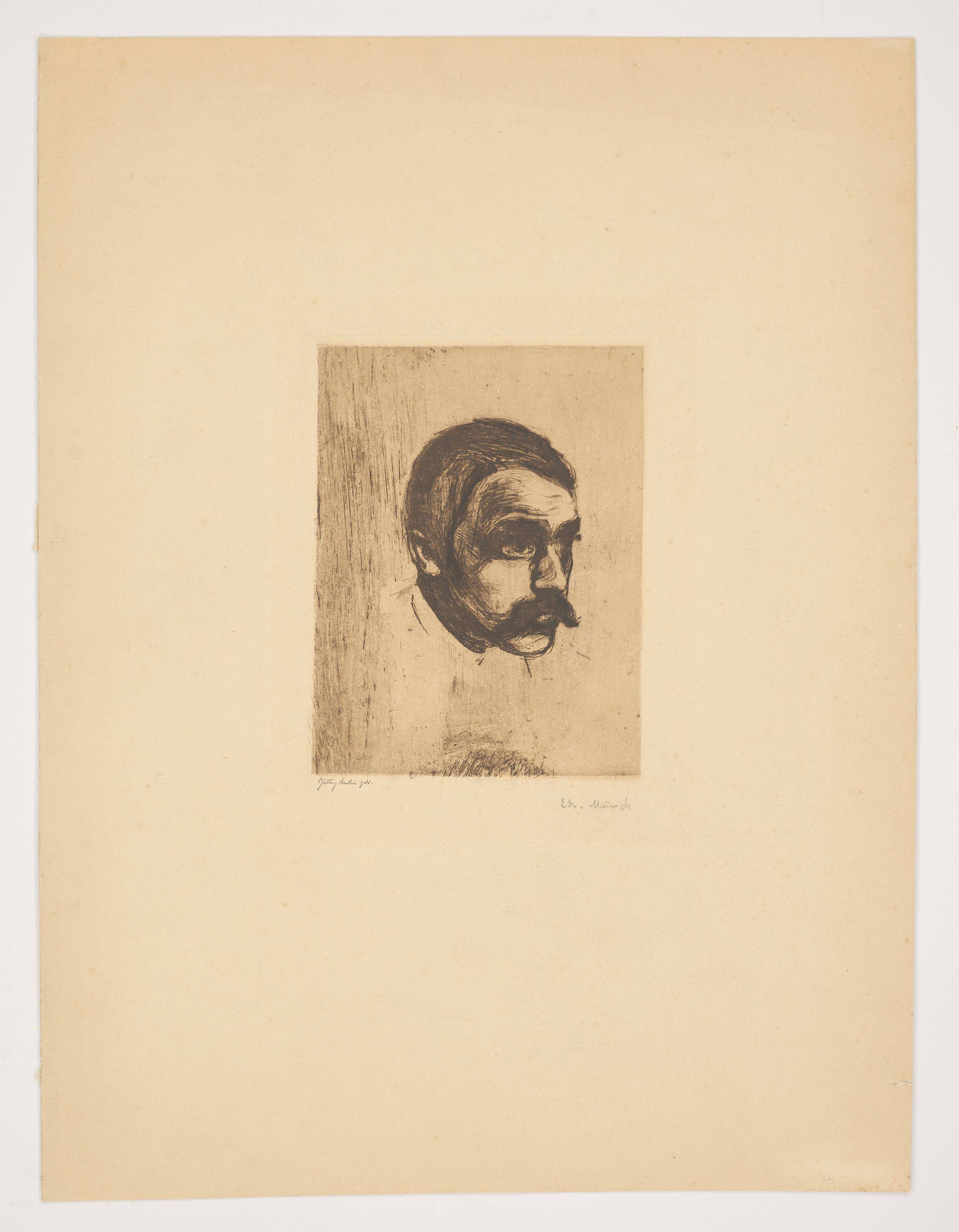 This picture shows the following artwork: Edvard Munch. ”Sigbjørn Obsfelder”. 1897.