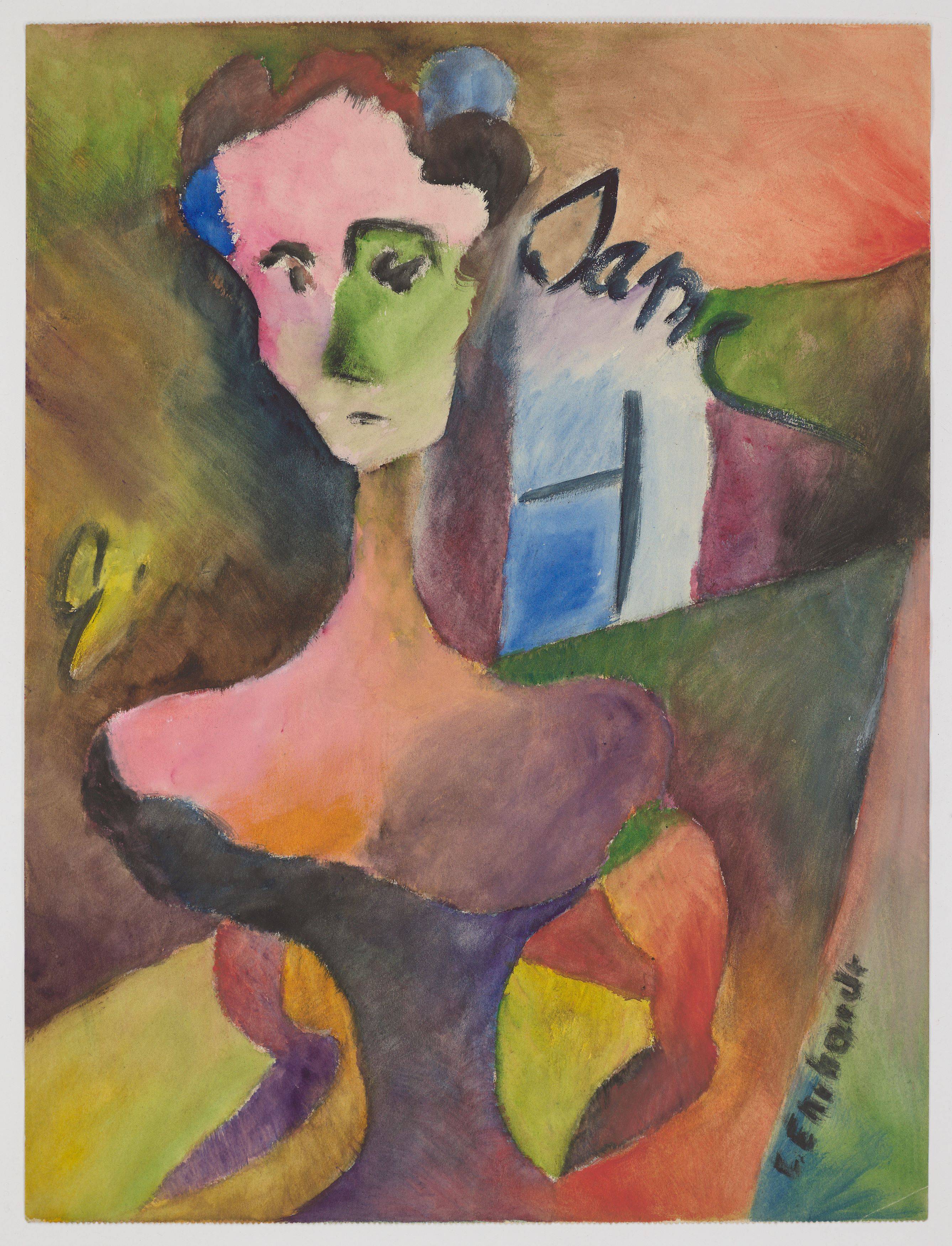 This picture shows the following artwork: Curt Ehrhardt. ”Eine Dame”. 1920.