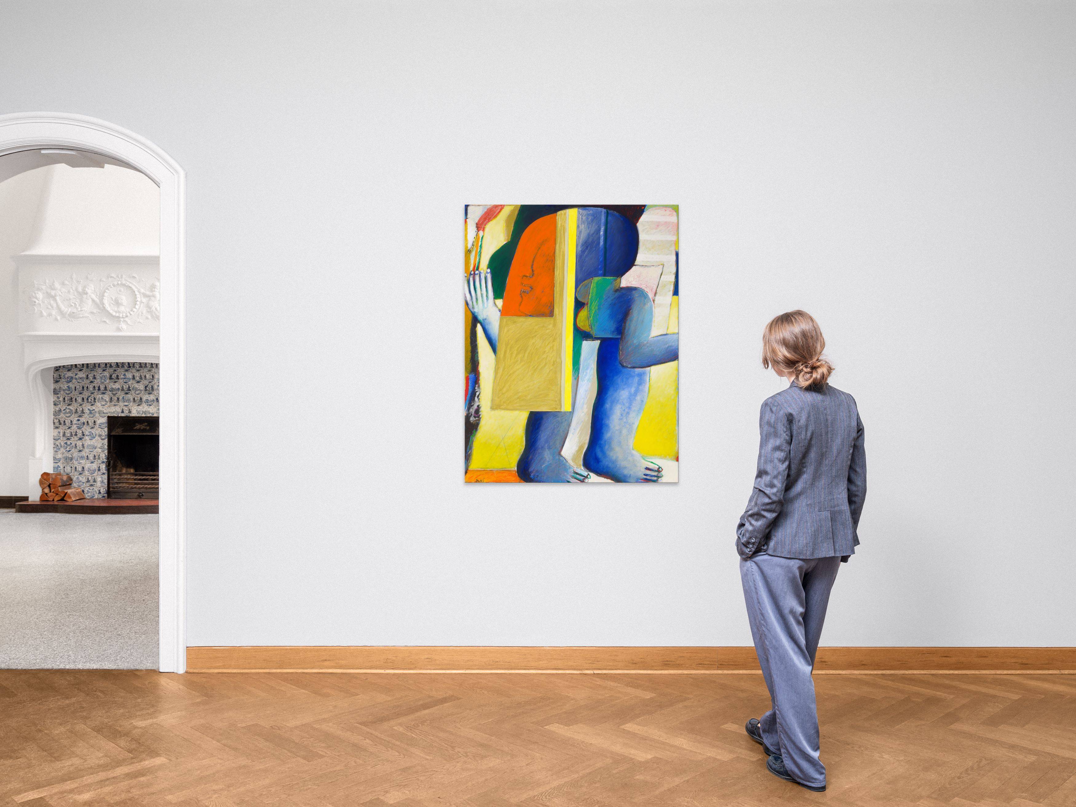 Auf diesem Bild ist das folgende Kunstwerk zu sehen: Horst Antes. „Rot im blauen Mann“. 1965.