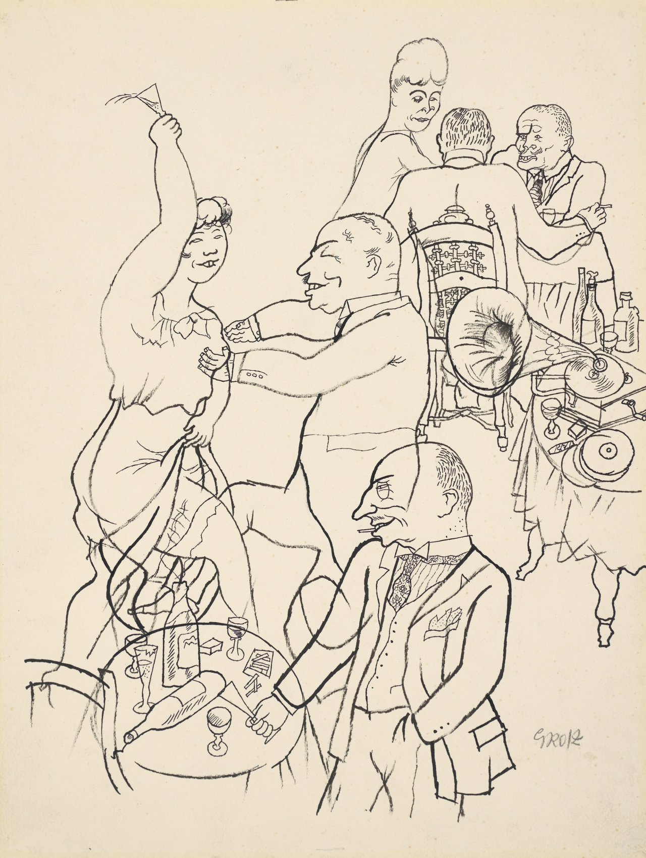 This picture shows the following artwork: George Grosz. ”Tanzpaar”. 1922.