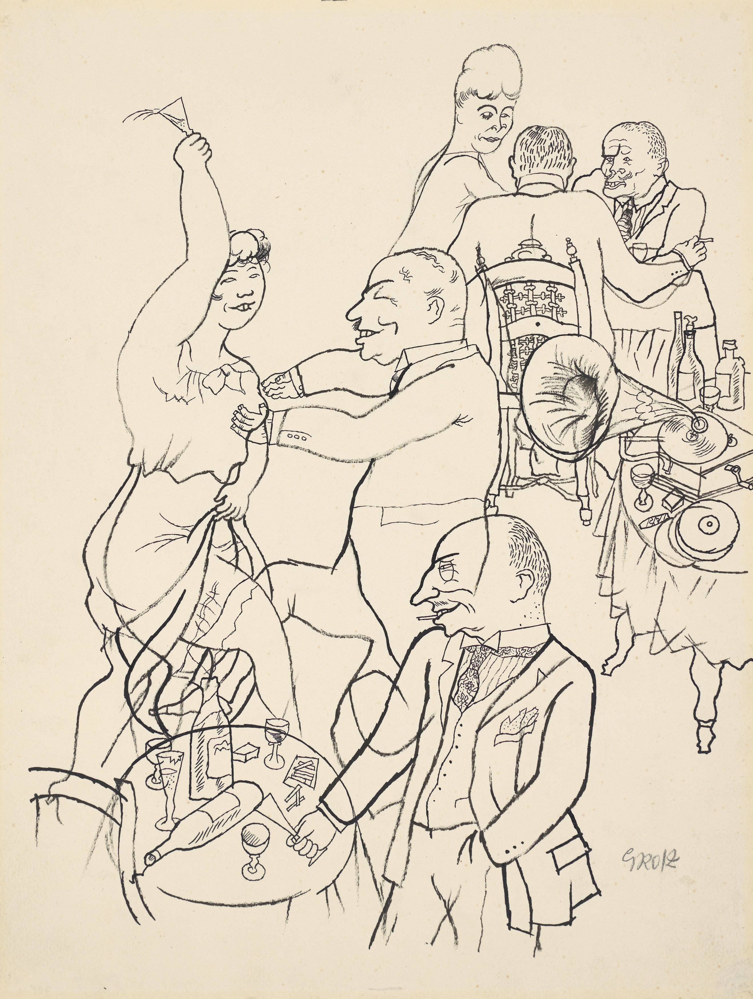 This picture shows the following artwork: George Grosz. ”Tanzpaar”. 1922.