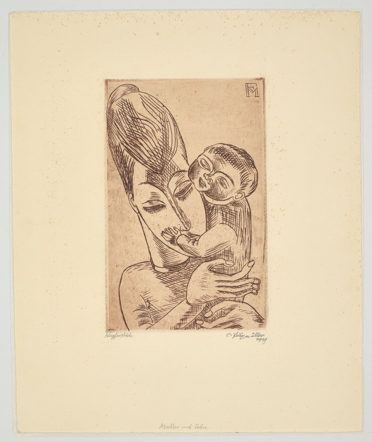 This picture shows the following artwork: Conrad Felixmüller. ”Der Sohn (Meine Frau und mein Sohn)”. 1919/after 1945.