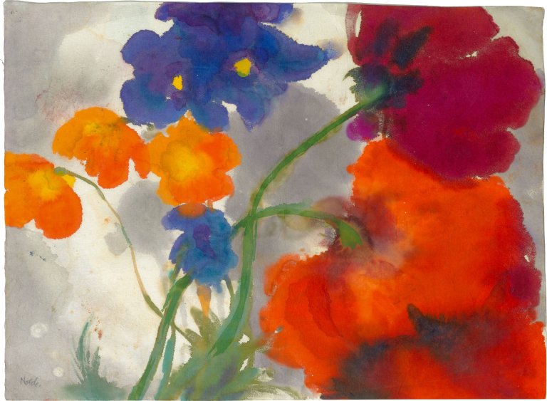 Auf diesem Bild ist das folgende Kunstwerk zu sehen: Emil Nolde. „Sommerblumen“.