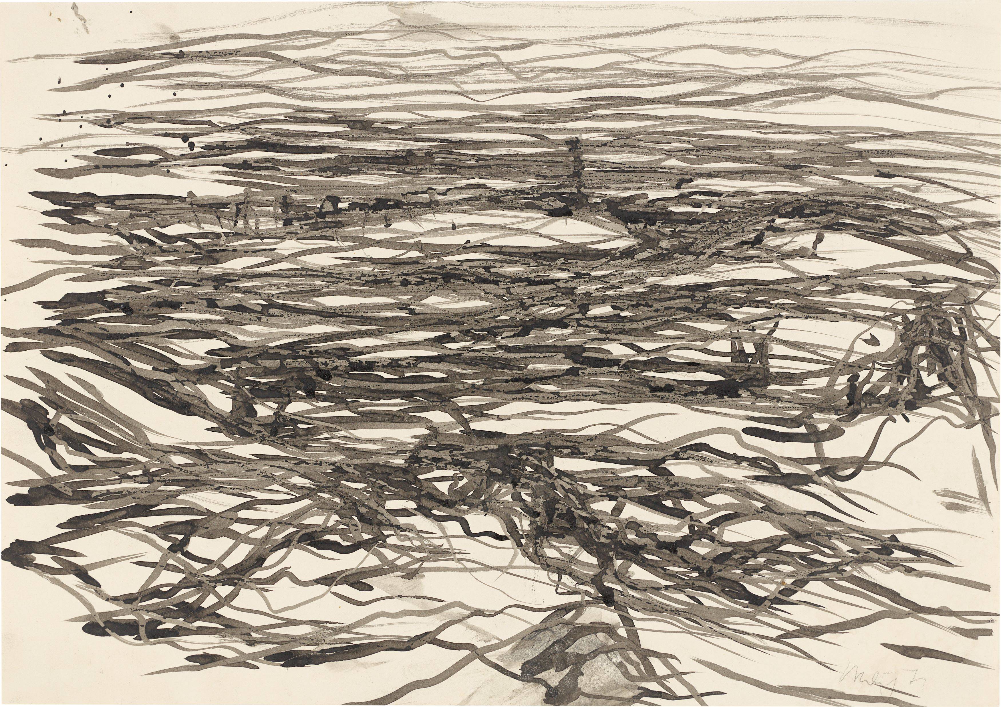 Auf diesem Bild ist das folgende Kunstwerk zu sehen: Max Uhlig. „Strand bei Niemeyer“. 1971.