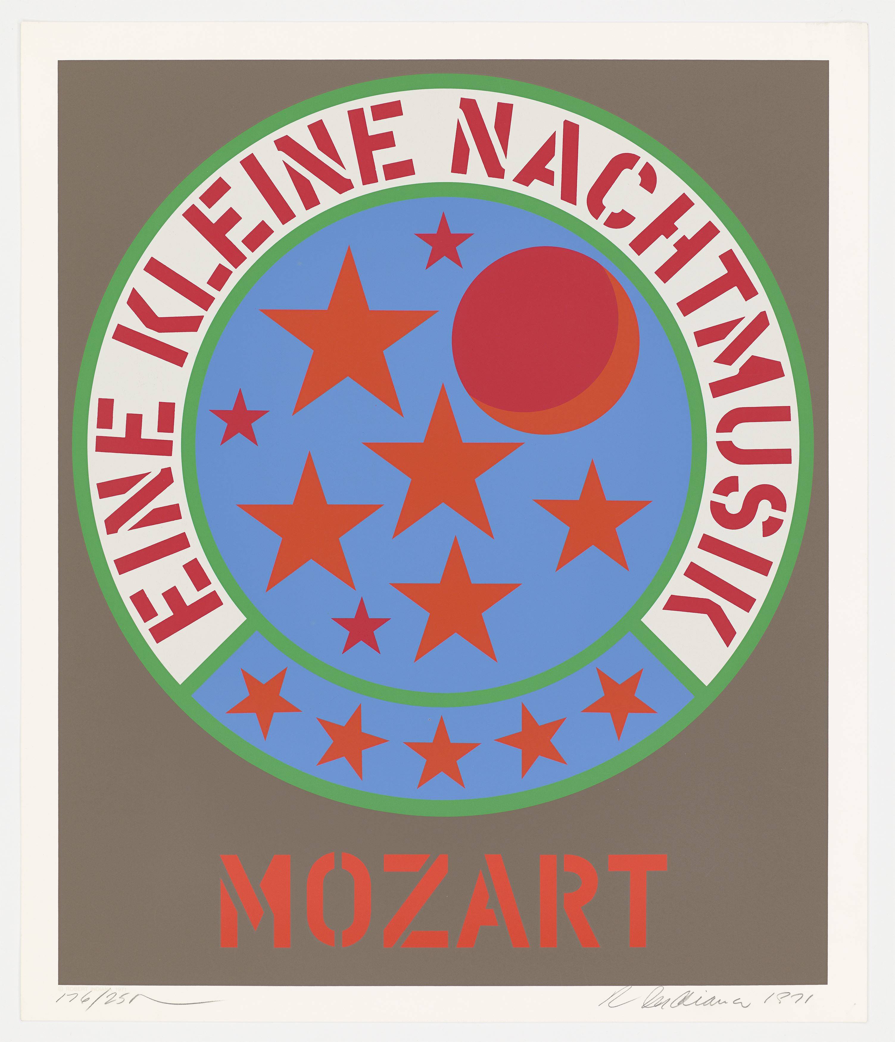 Auf diesem Bild ist das folgende Kunstwerk zu sehen: Robert Indiana. „Eine kleine Nachtmusik“. 1971.
