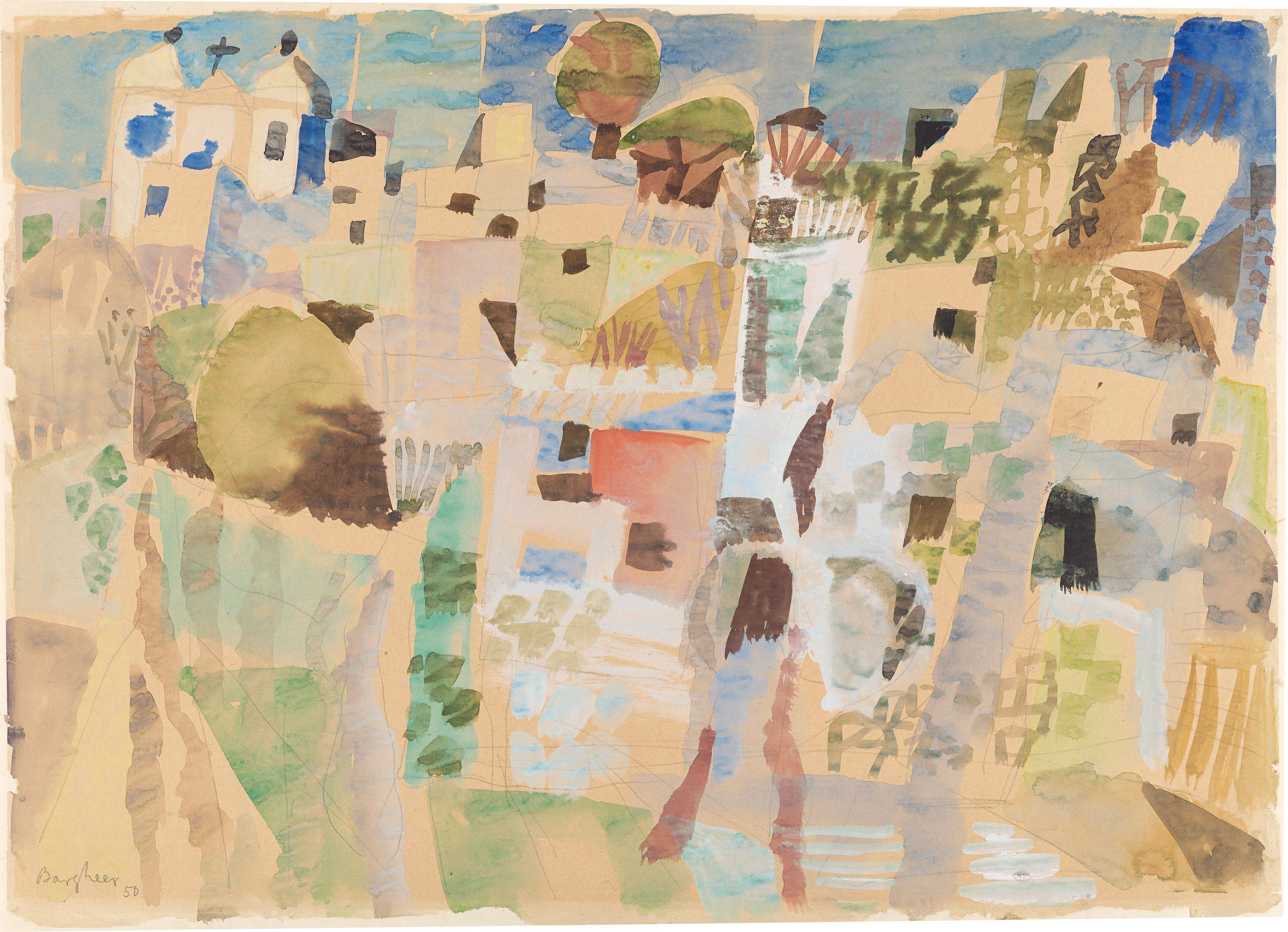 Auf diesem Bild ist das folgende Kunstwerk zu sehen: Eduard Bargheer. Forio d'ischia. 1950.