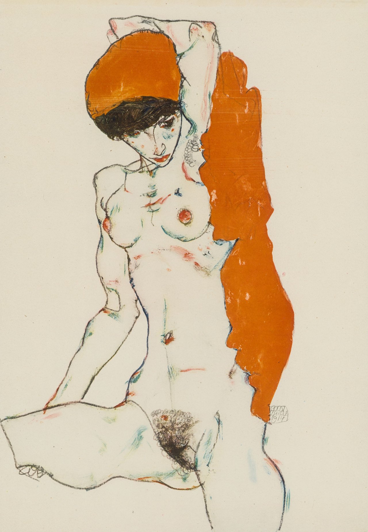 Auf diesem Bild ist das folgende Kunstwerk zu sehen: Egon Schiele. Handzeichnungen. 1910-18/20.