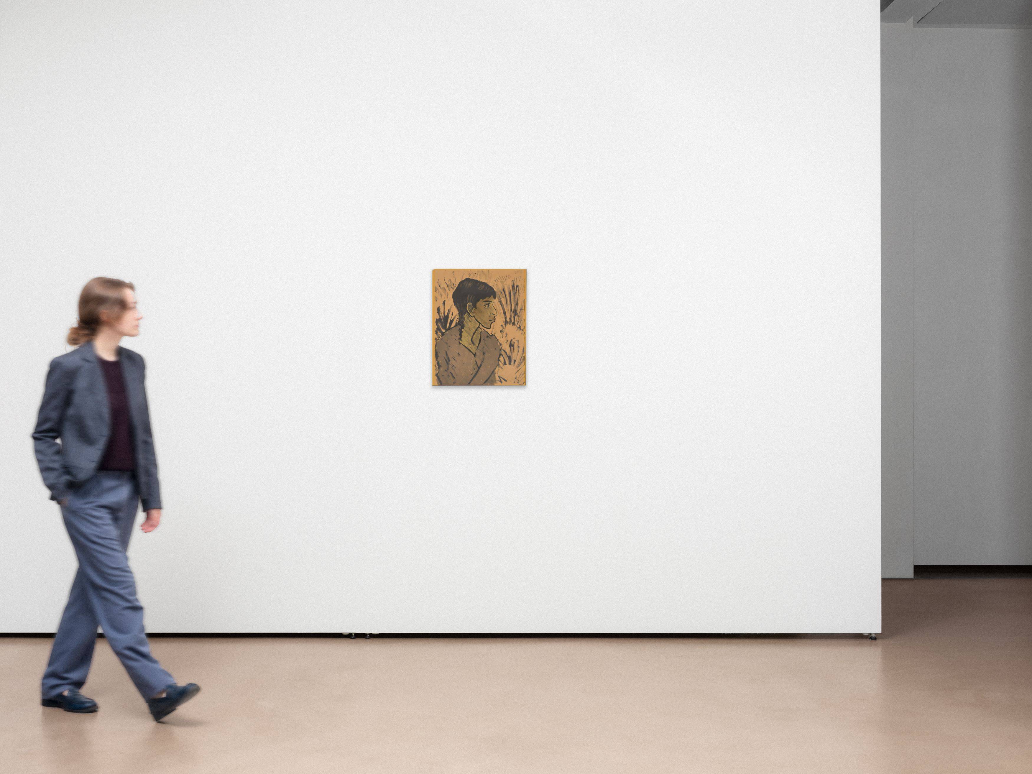 This picture shows the following artwork: Otto Mueller. ”Zigeunerin im Profil”. 1926/27.