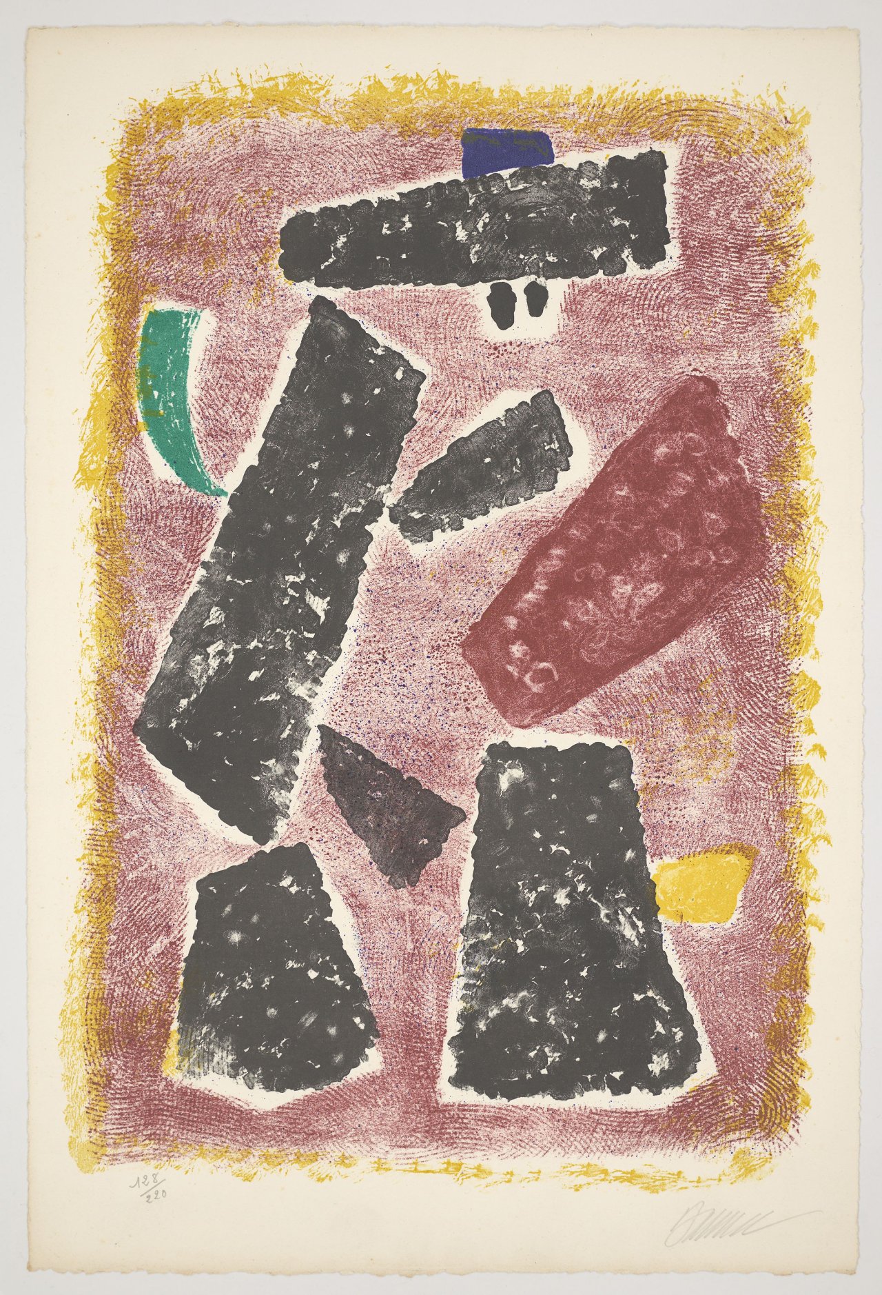 This picture shows the following artwork: Willi Baumeister. ”Souvenir d'Espagne (Erinnerung an Spanien)”. 1953.