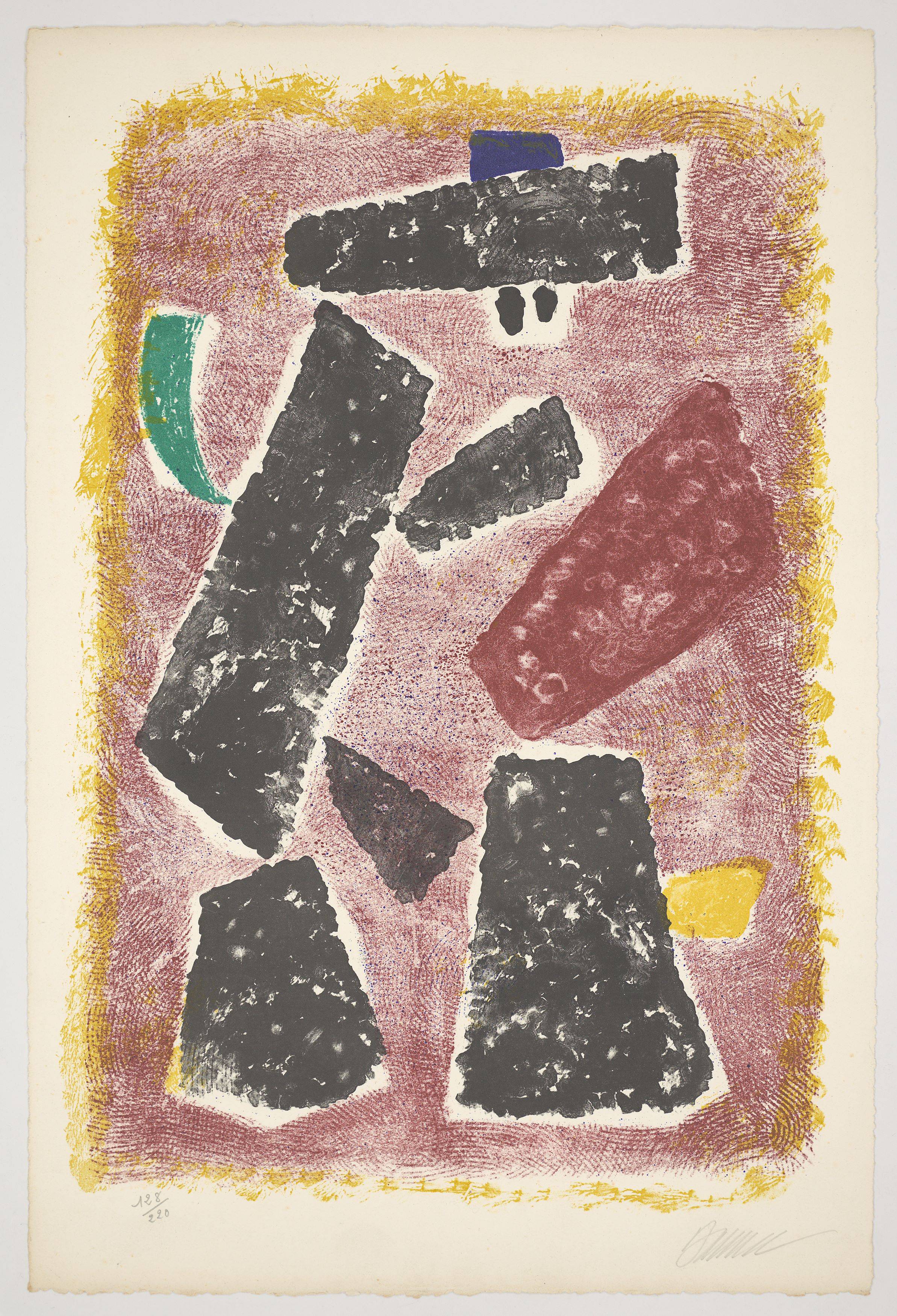 This picture shows the following artwork: Willi Baumeister. ”Souvenir d'Espagne (Erinnerung an Spanien)”. 1953.