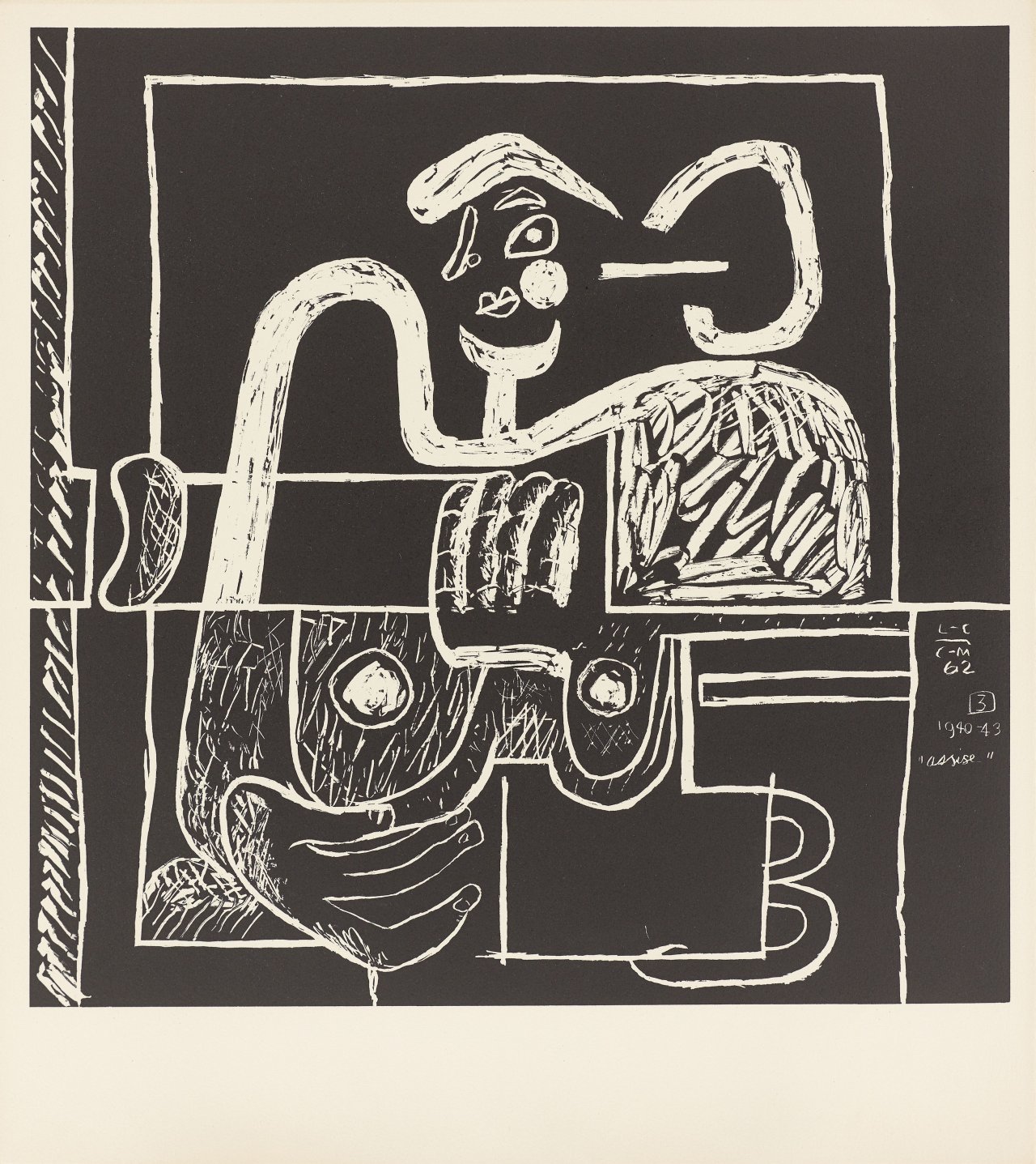 This picture shows the following artwork:  Le Corbusier. „La mer est toujours présente“. 1962.