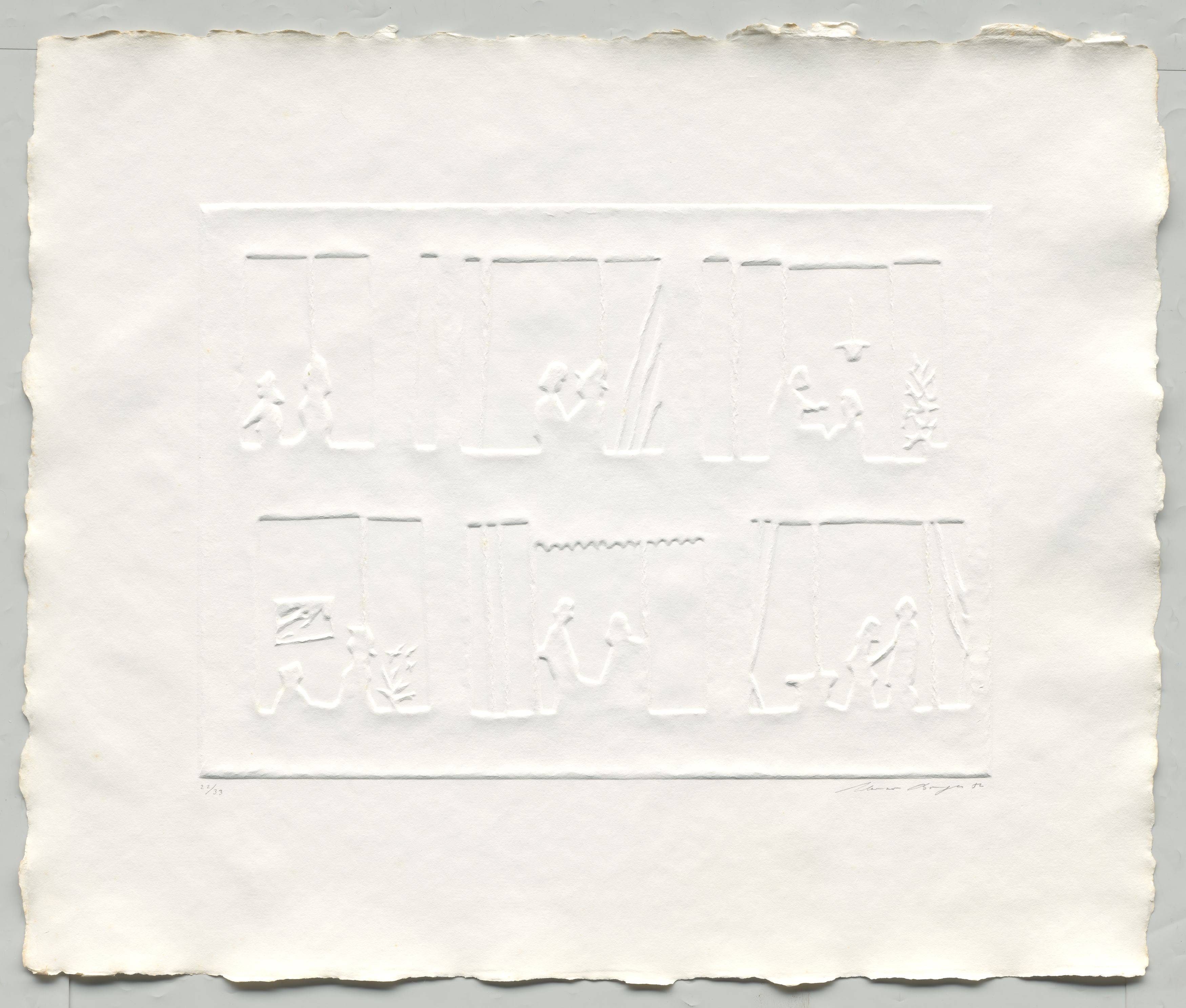 Auf diesem Bild ist das folgende Kunstwerk zu sehen: Werner Berges. „Begegnungen“. 1982.