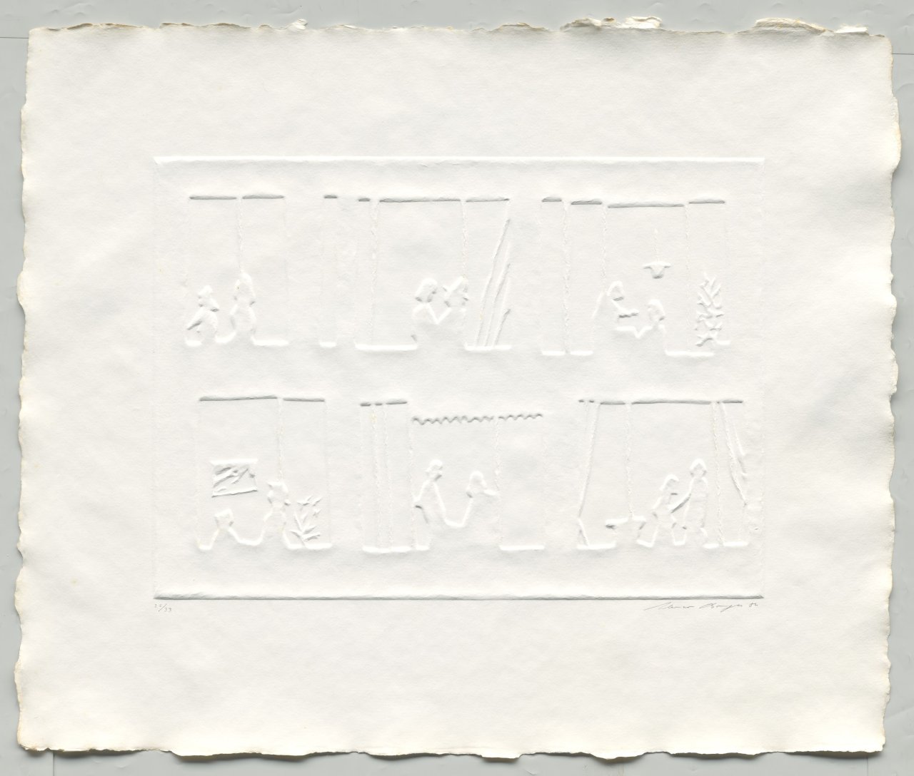 Auf diesem Bild ist das folgende Kunstwerk zu sehen: Werner Berges. „Begegnungen“. 1982.