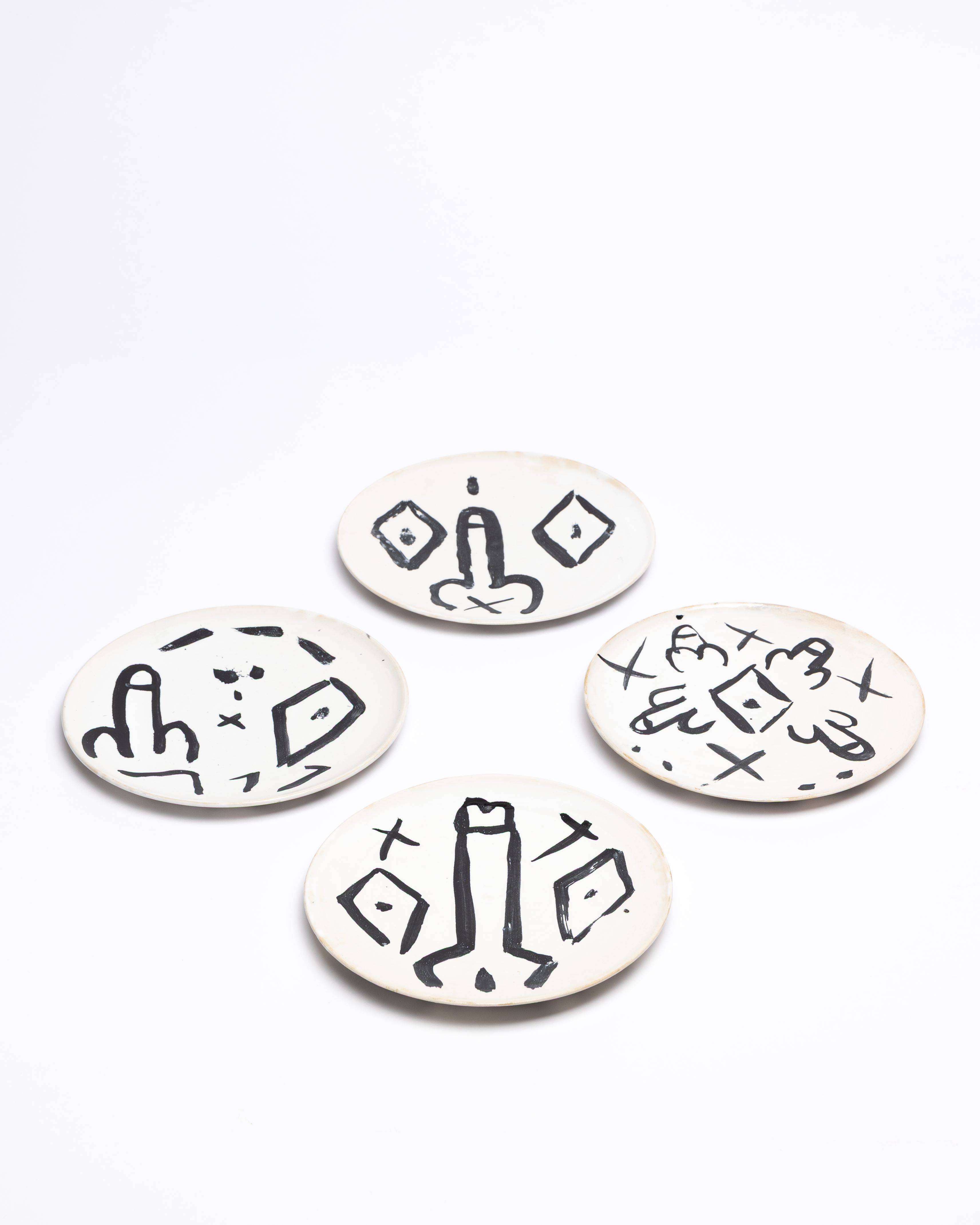 This picture shows the following artwork: A.R. Penck. Untitled (Tea set).