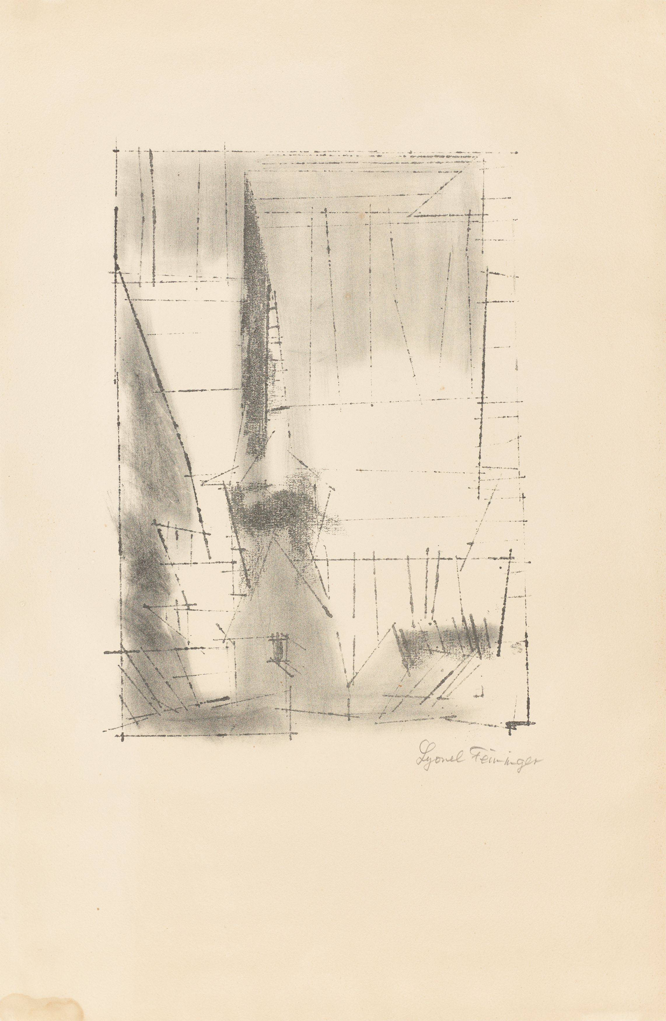 This picture shows the following artwork: Lyonel Feininger. ”Gelmeroda”. 1955.