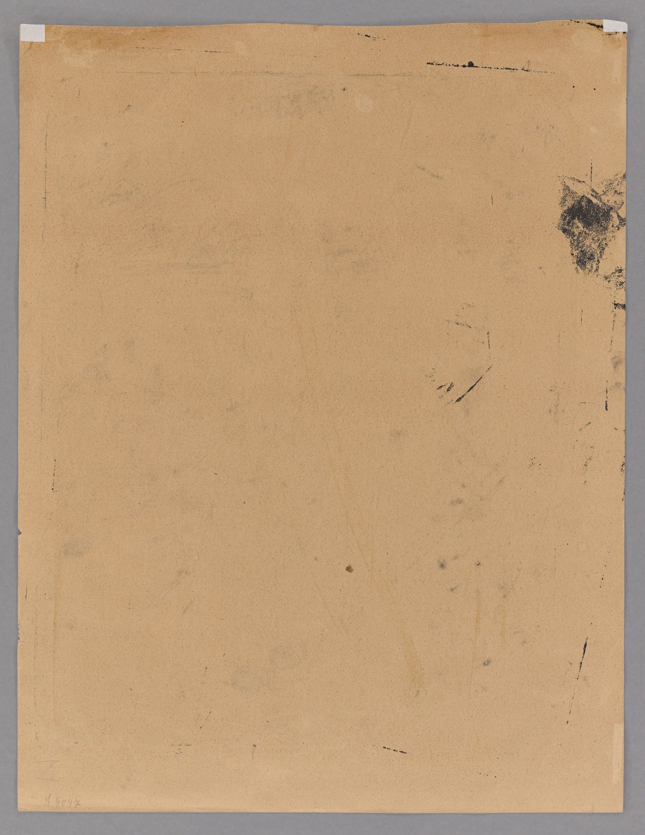 This picture shows the following artwork: Otto Mueller. ”Ein am Baum stehendes, ein sitzendes und zwei badende Mädchen”. 1914–18.