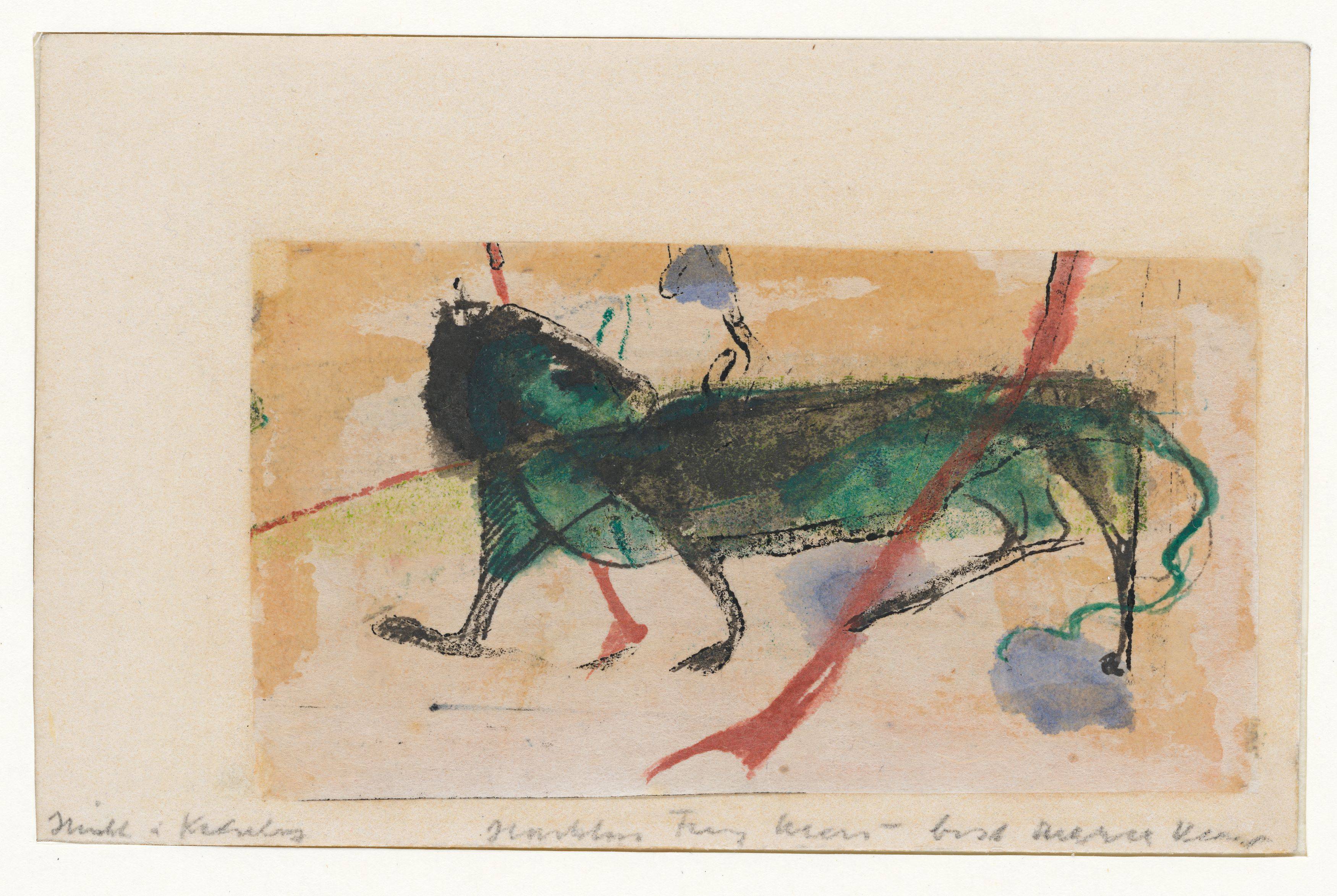 This picture shows the following artwork: Franz Marc. ”Kleines Fabeltier I”. 1912.