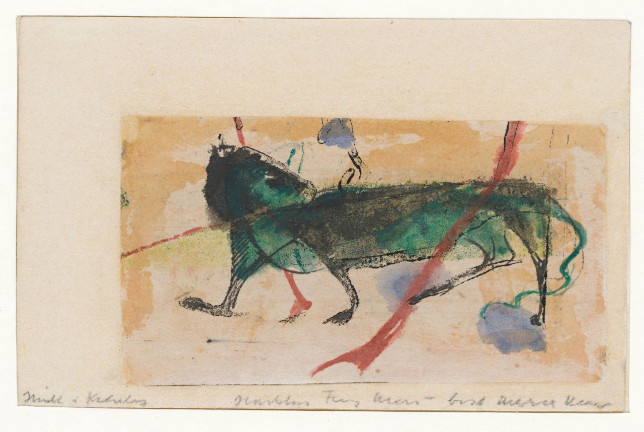 This picture shows the following artwork: Franz Marc. ”Kleines Fabeltier I”. 1912.