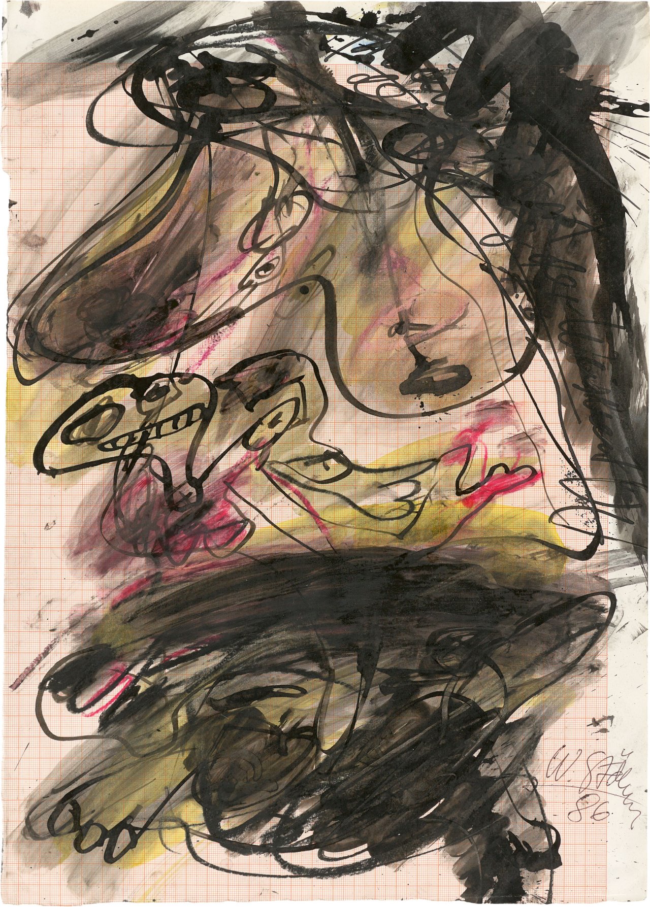 Auf diesem Bild ist das folgende Kunstwerk zu sehen: Walter Stöhrer. Ohne Titel. 1986.