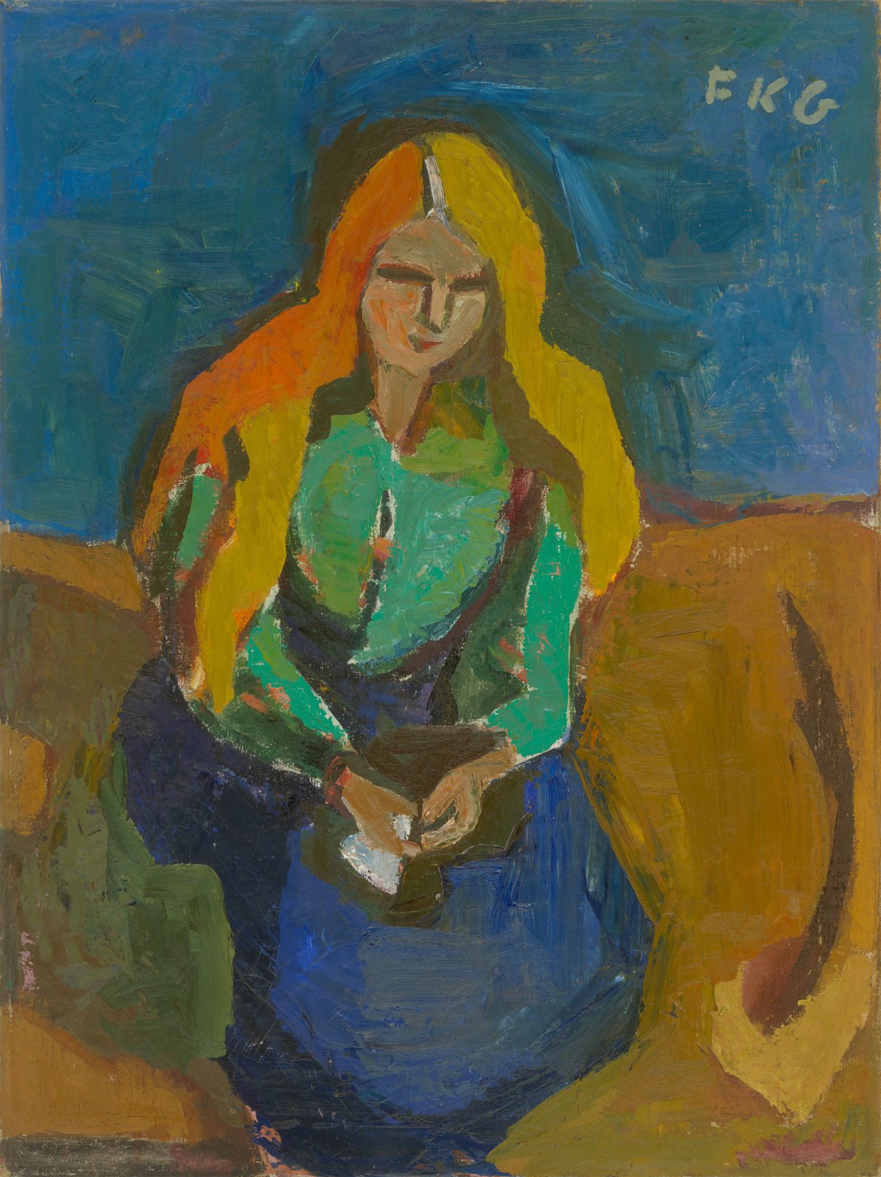 This picture shows the following artwork: Friedrich Karl Gotsch. ”Die Rotblonde”. 1926/1948.