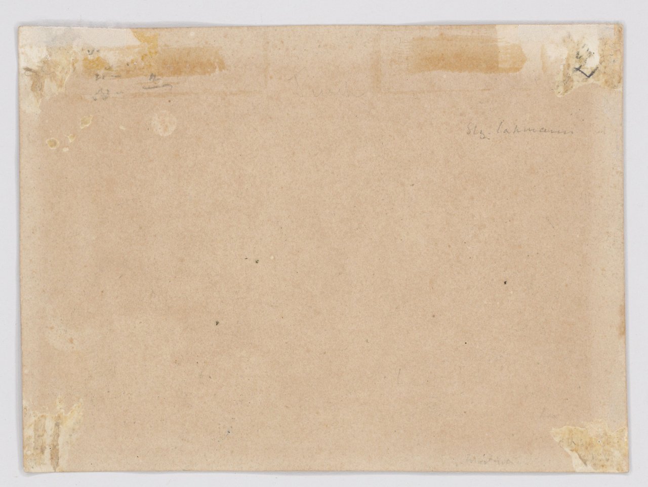 This picture shows the following artwork:  German, circa 1800. Ruin in the mist. Circa 1800.