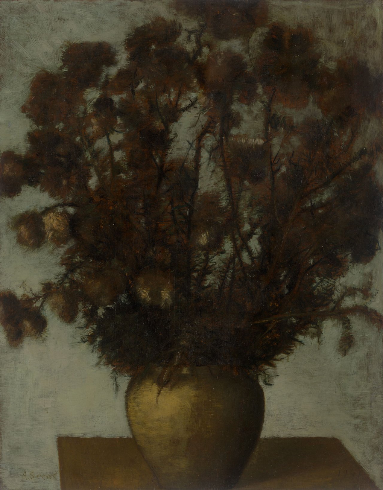 This picture shows the following artwork: Arthur Segal. Flower still life. 1941.