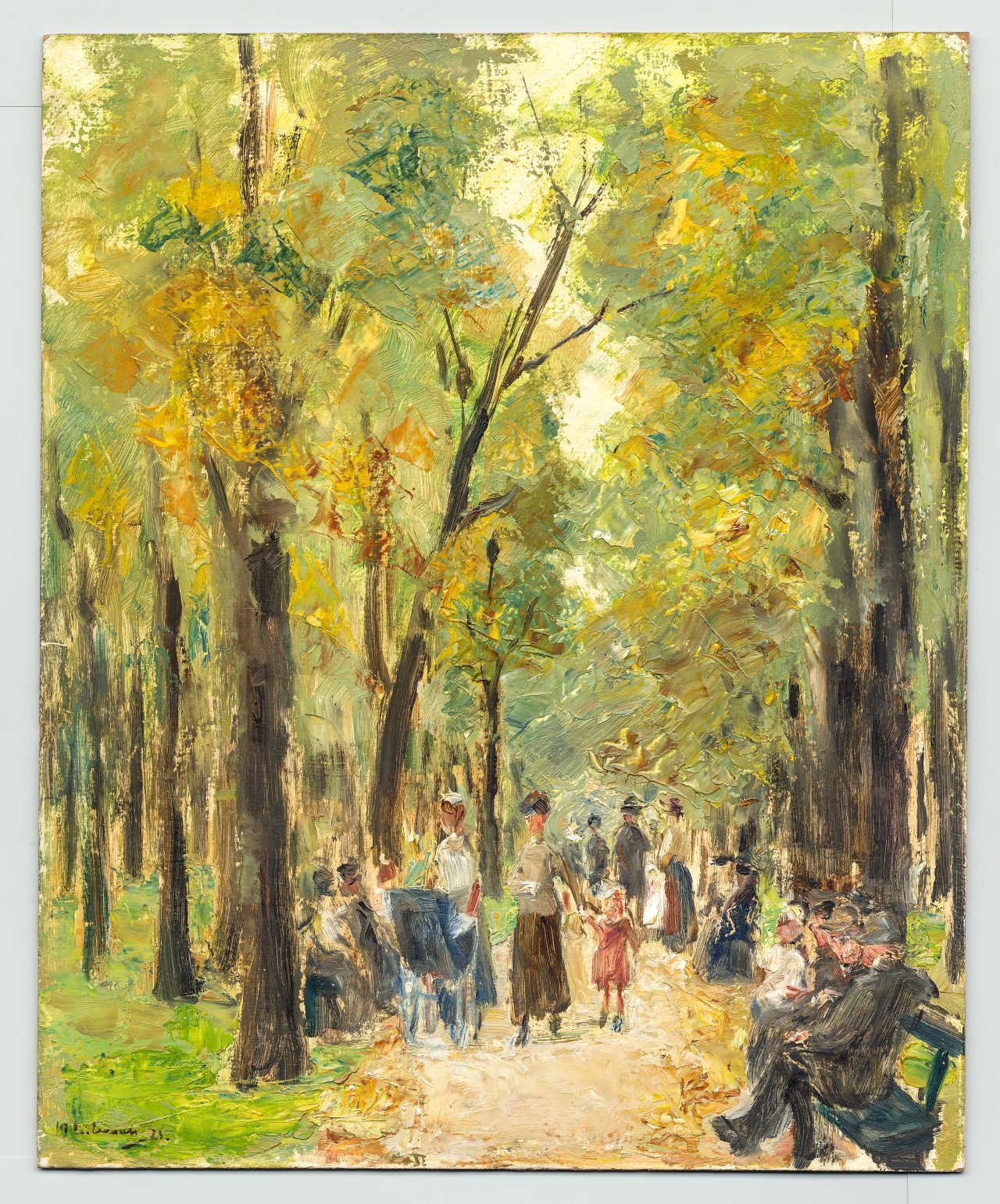 This picture shows the following artwork: Max Liebermann. ”Spaziergänger im Berliner Tiergarten”. 1923.
