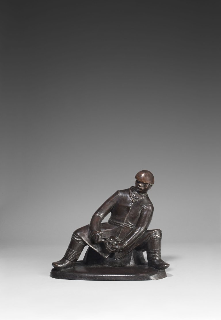 This picture shows the following artwork: Ernst Barlach. ”Der Melonenesser”. 1907.